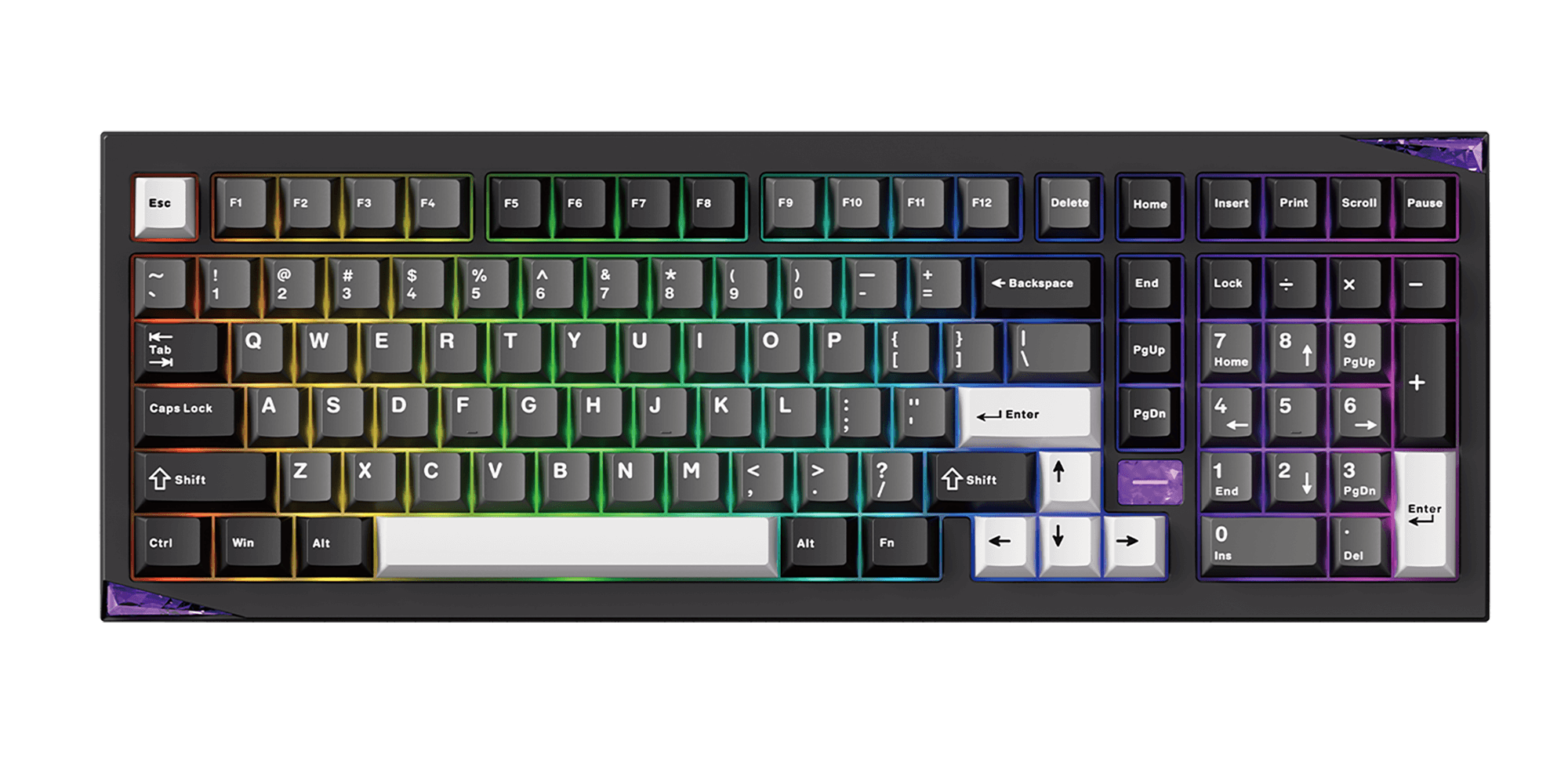 Akko Mineral 02 VIA Keyboard Black Version Close View