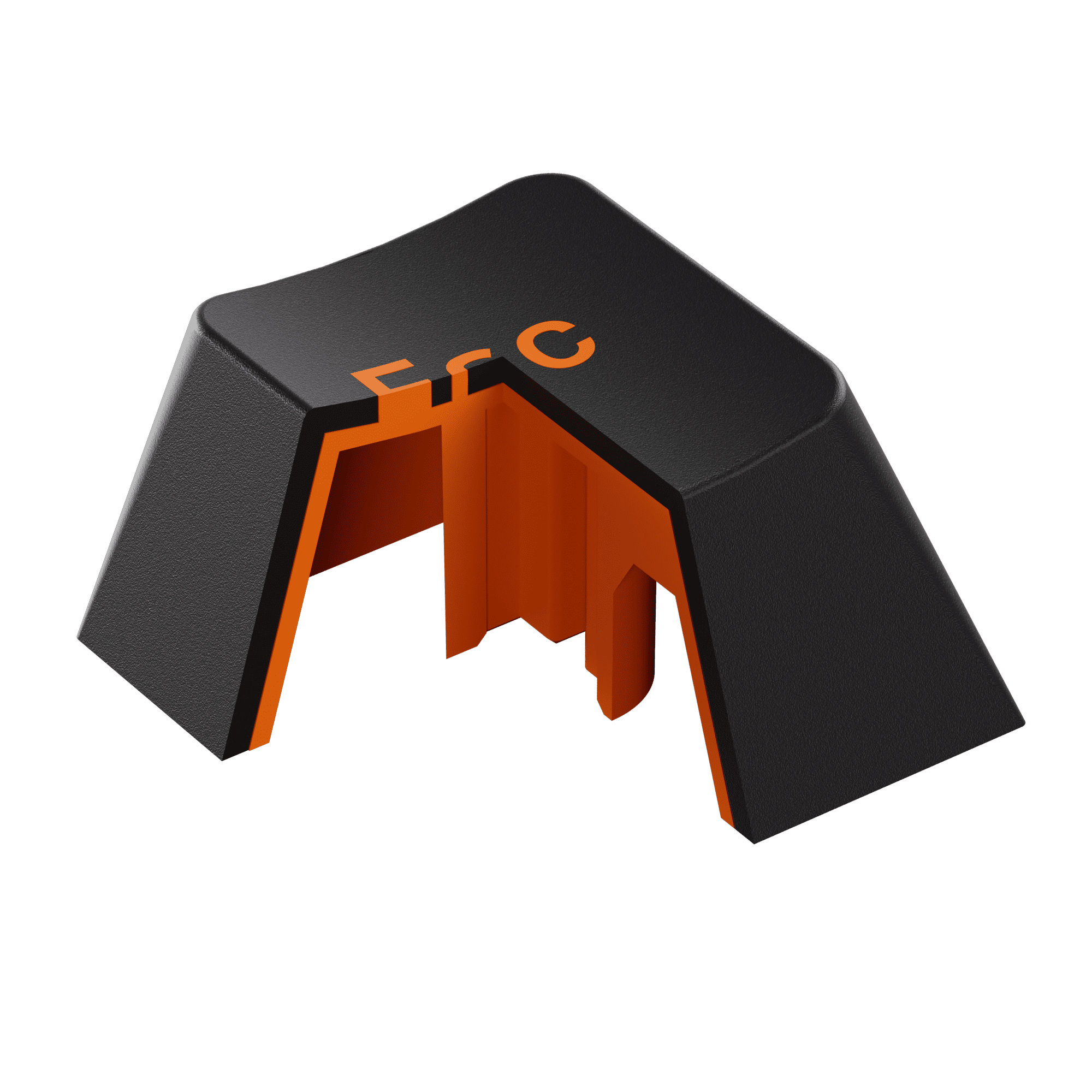 Akko Orange on Black ISO-DE/UK/Nordic Keycap Set (210-key) PBT Double-shot