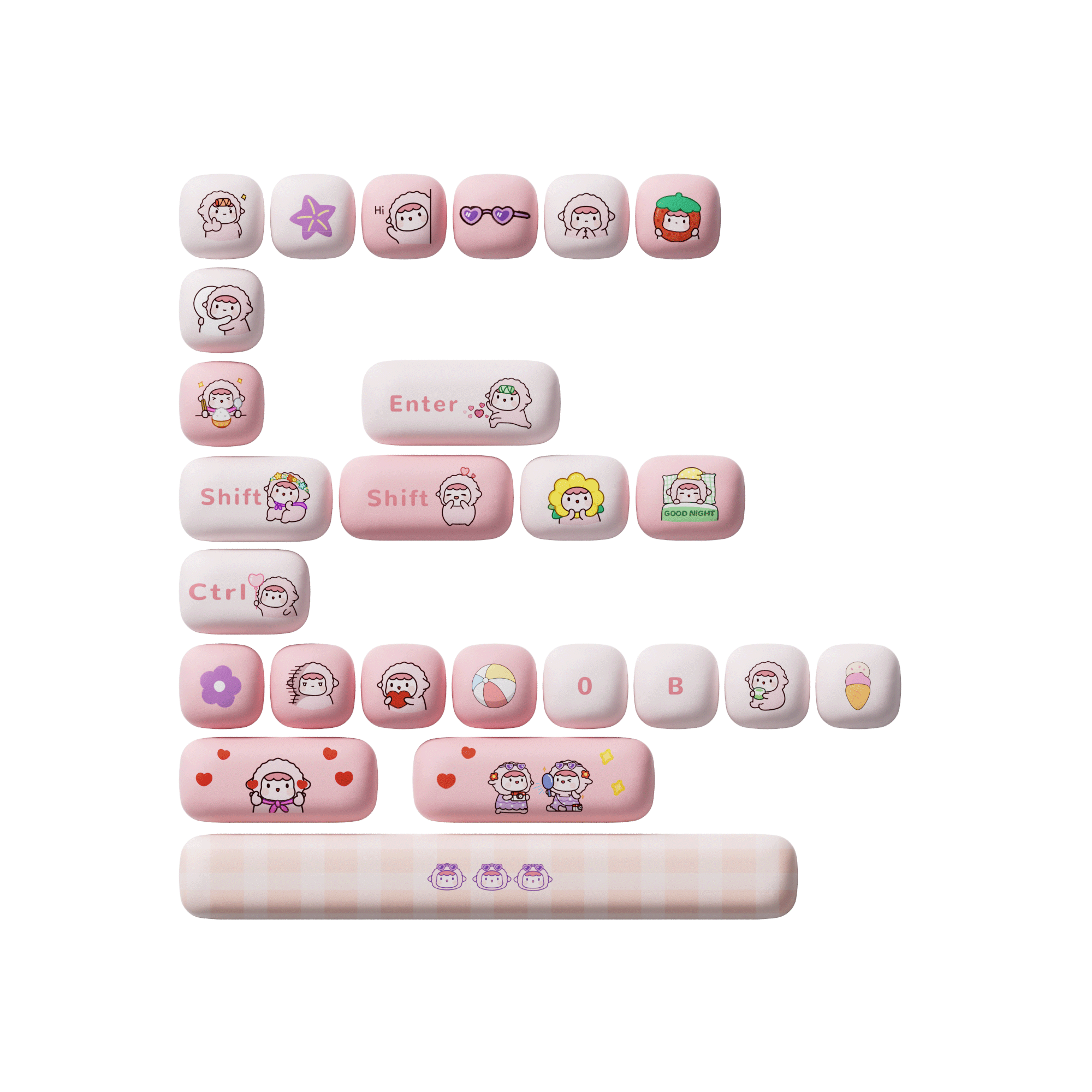 POCO Family - POCO Sheep Keycap Set Special Key Details