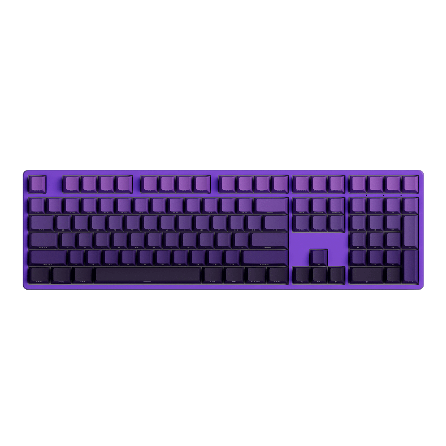 Purple Gradient Keycap Set Install on the Full Size Keyboard