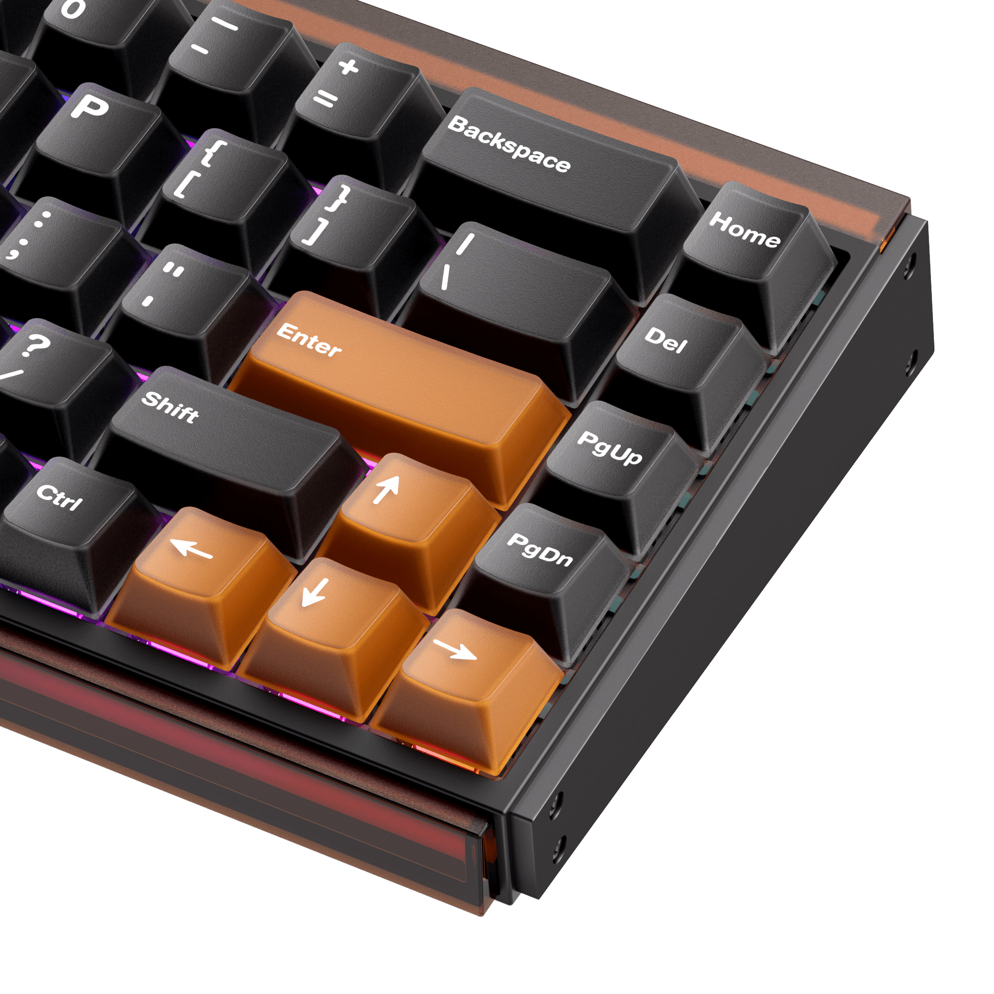 Akko Ray68 HE Magnetic Keyboard Misty Black Tea Right Details
