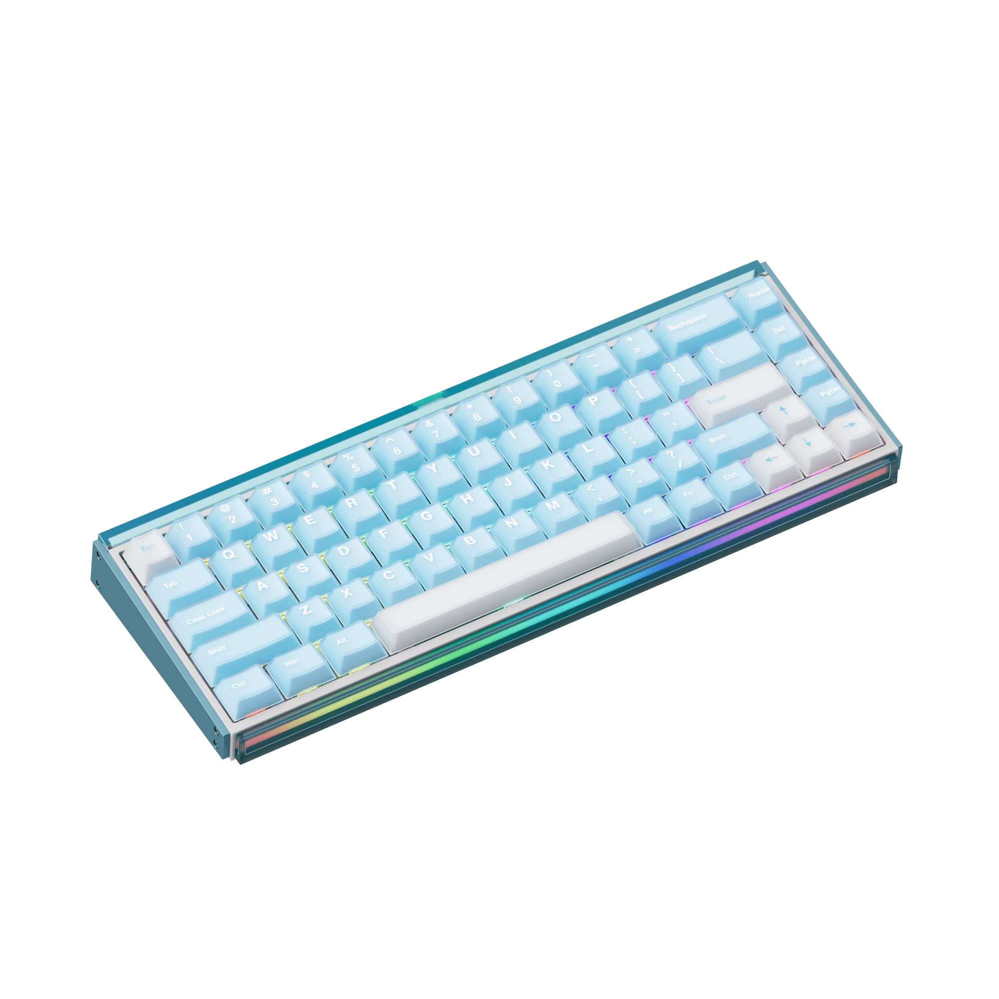 Akko Ray68 HE Magnetic Keyboard Misty Blue Right Details