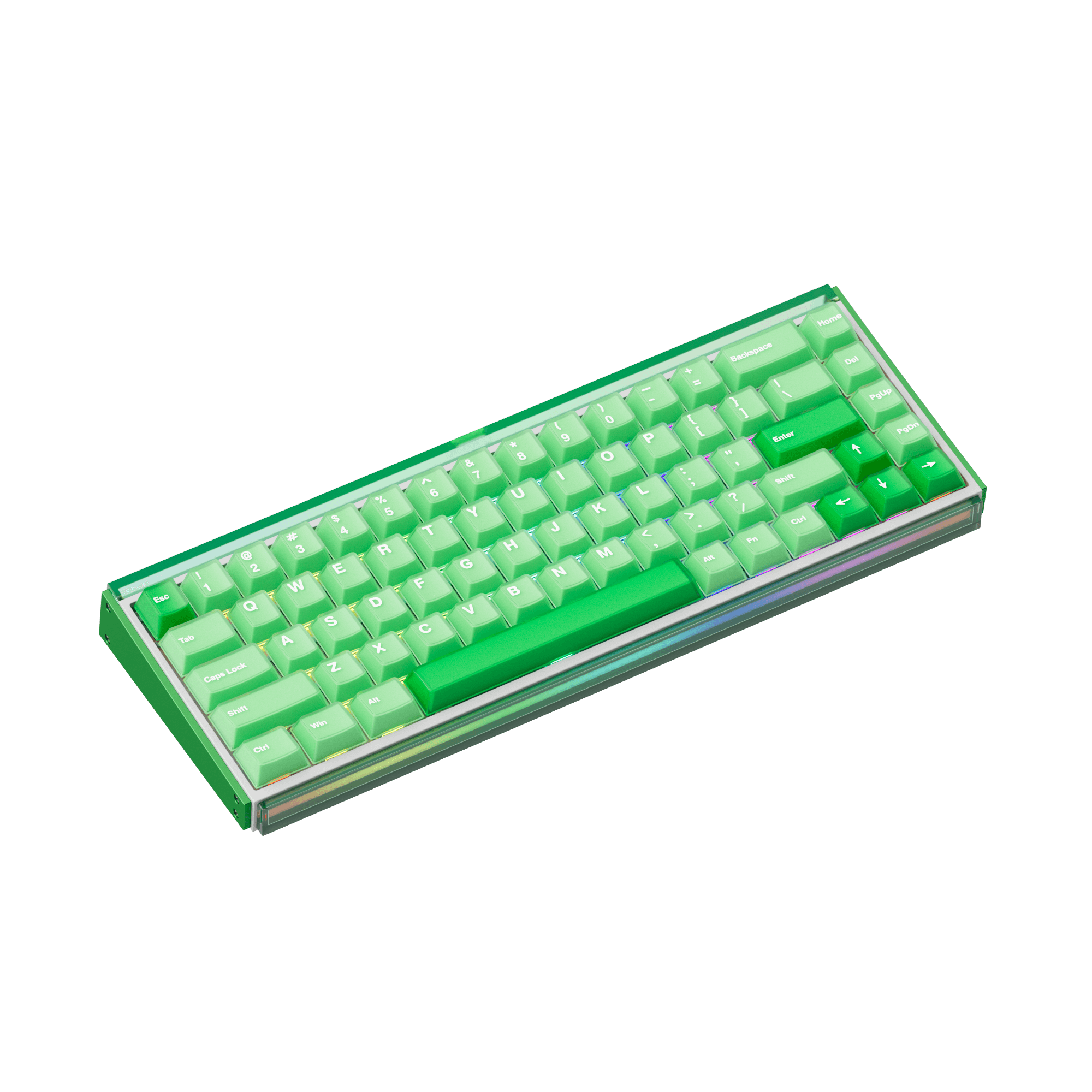 Akko Ray68 HE Magnetic Keyboard Misty Green White Right Side
