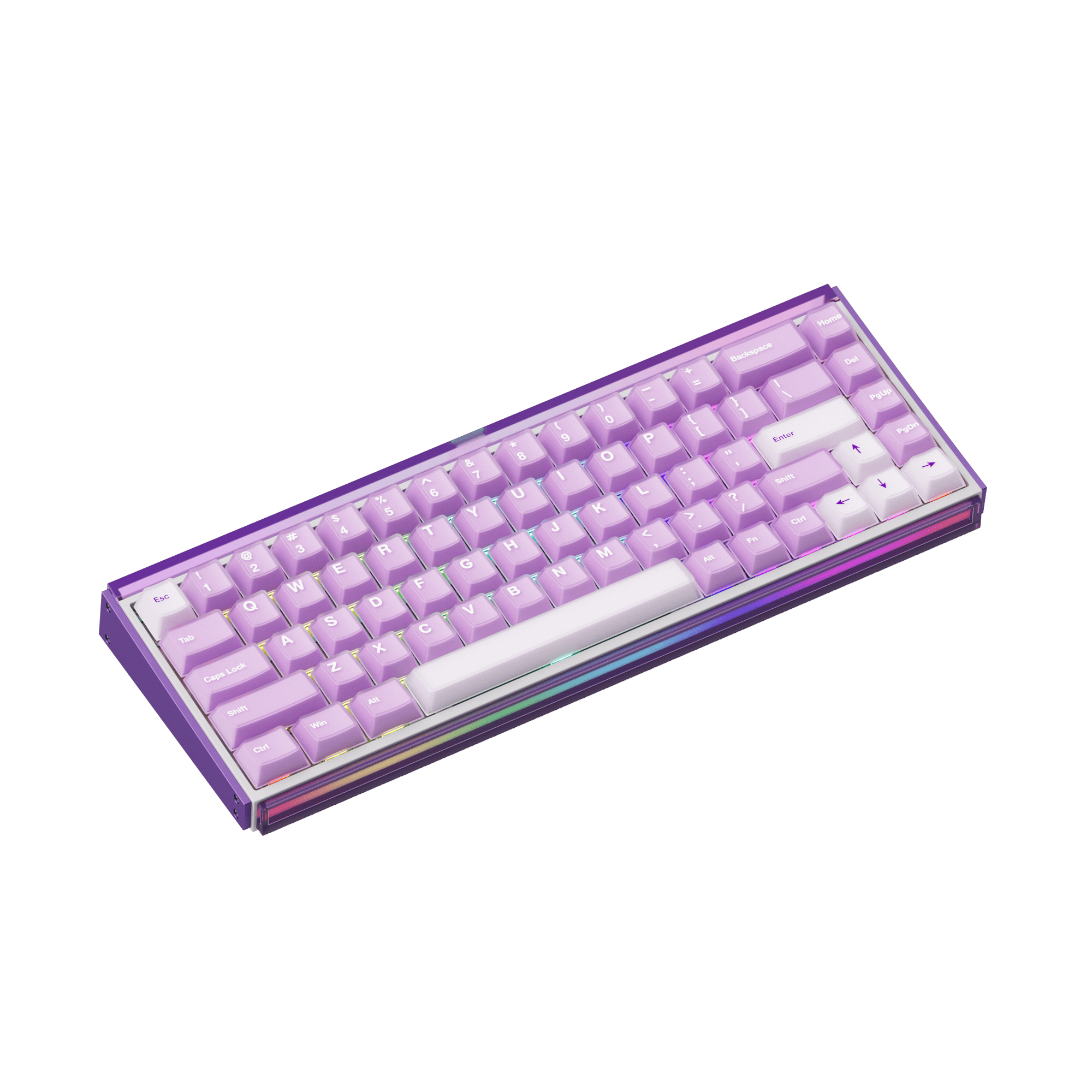 Akko Ray68 HE Magnetic Keyboard Misty Purple Right Side