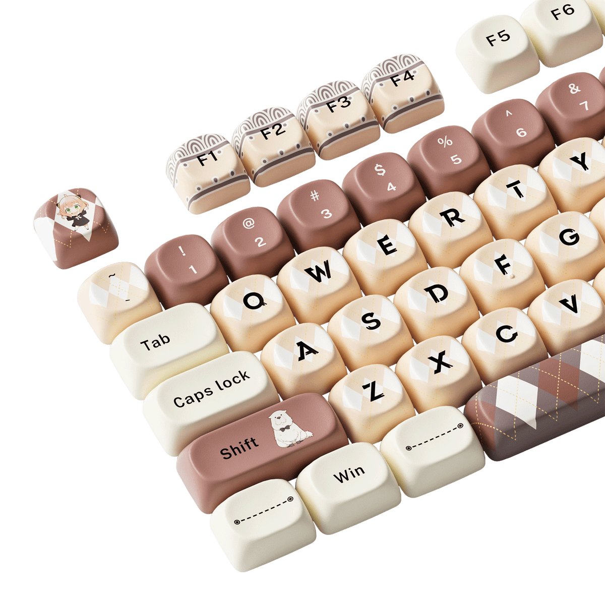 Akko Spy × Family Keycap Set Vintage Cream Left Key Details