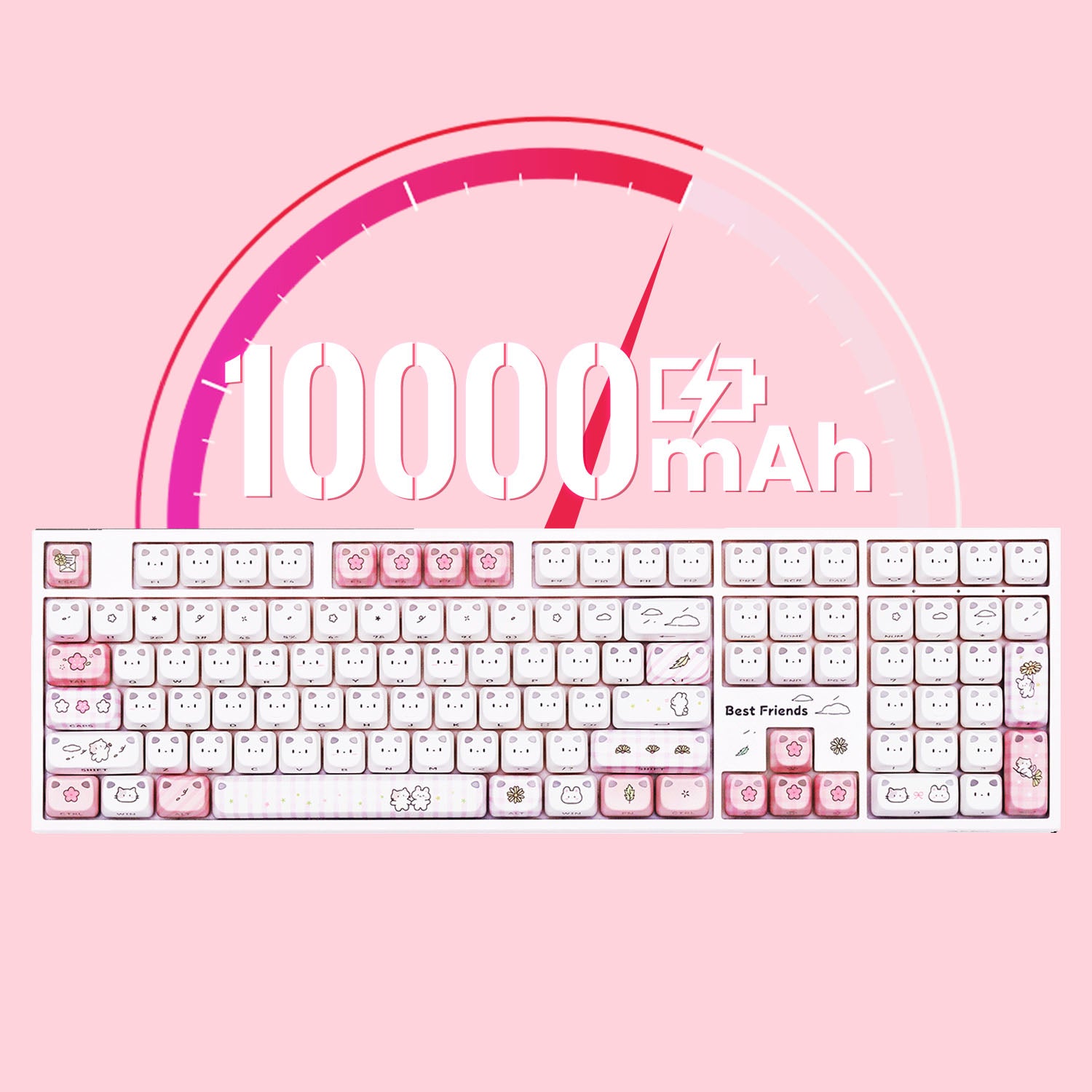 Akko Shiny Kitten 5108 V5 Mechanical Keyboard 10000mAh Battery