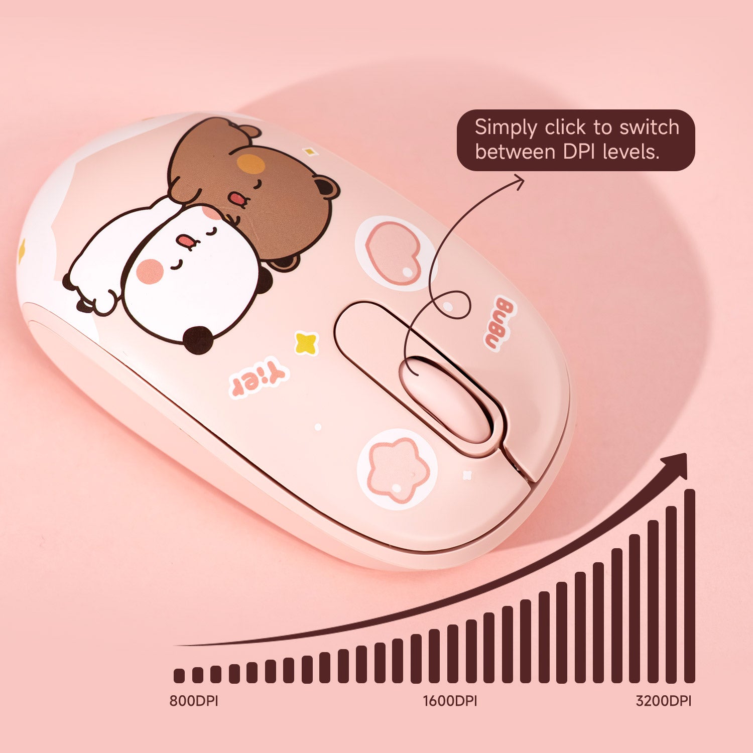 Akko Smart1 Dudu and Bubu Mouse adjustable DPI