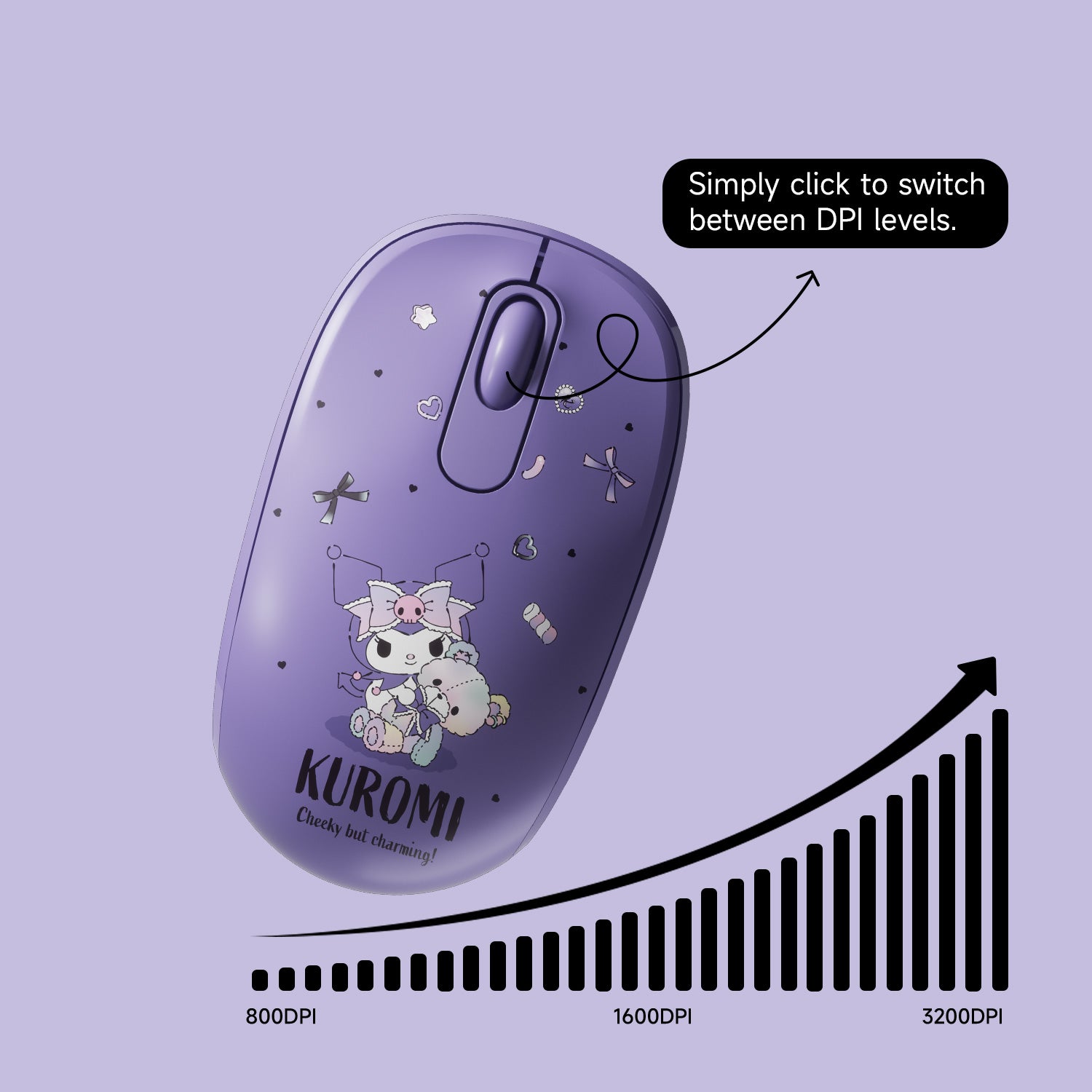 Akko Kuromi Smart1 Mouse Adjustable