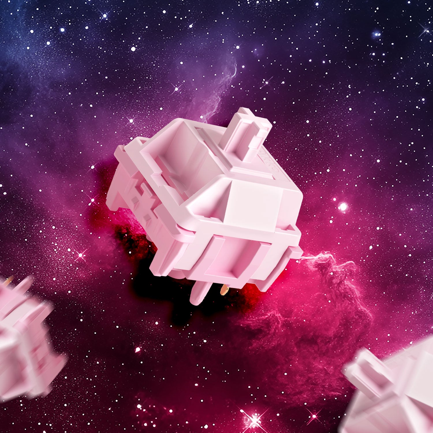 Akko Stellar Rose Linear Switch in the twinkling starry sky