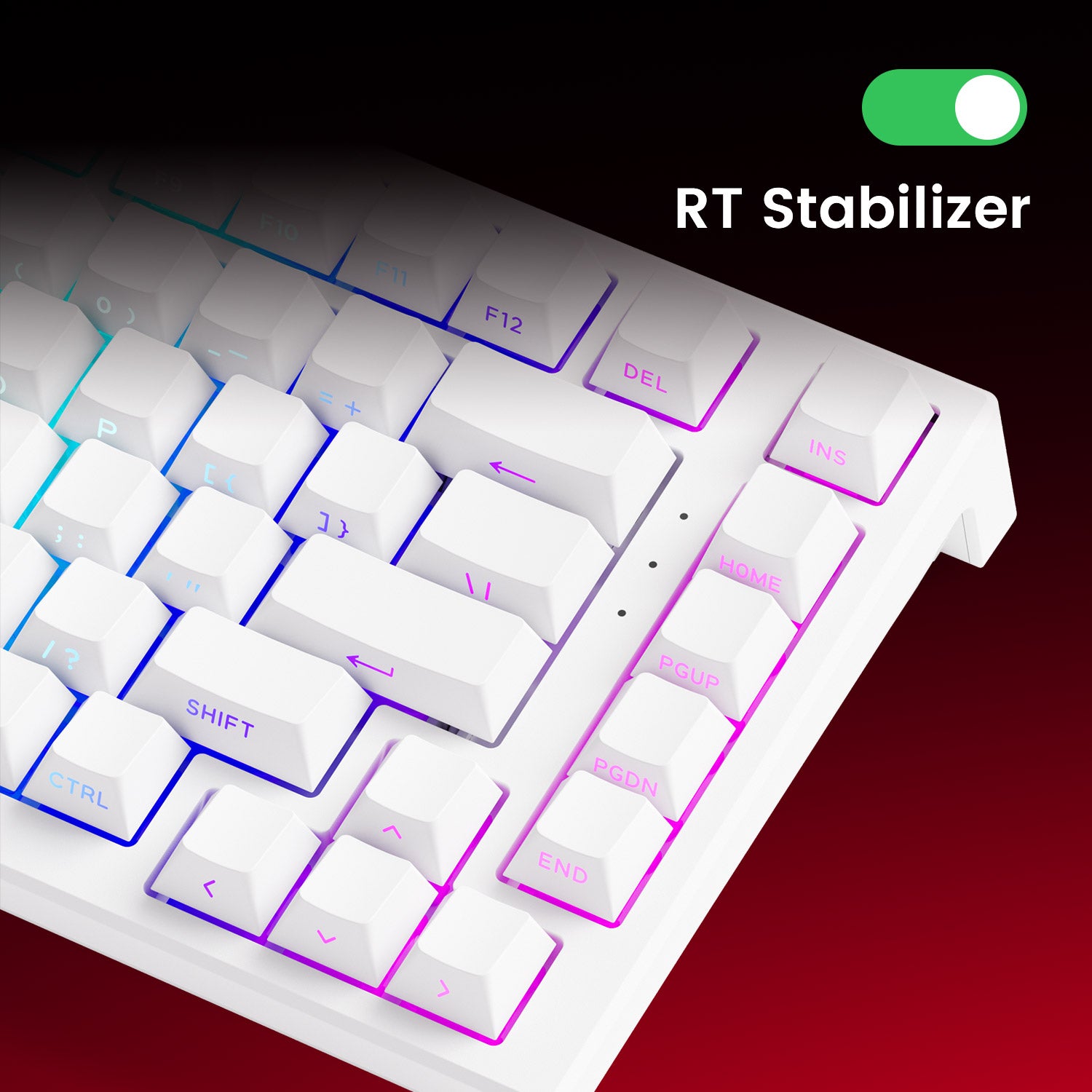Akko TAC75 Shine Through White RT Stabilizer