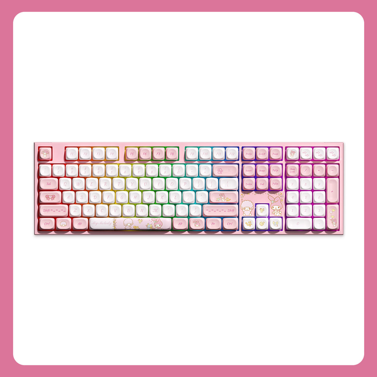 Akko My Melody 5108 V5 Mechanical Keyboard MOA Keycaps RGB