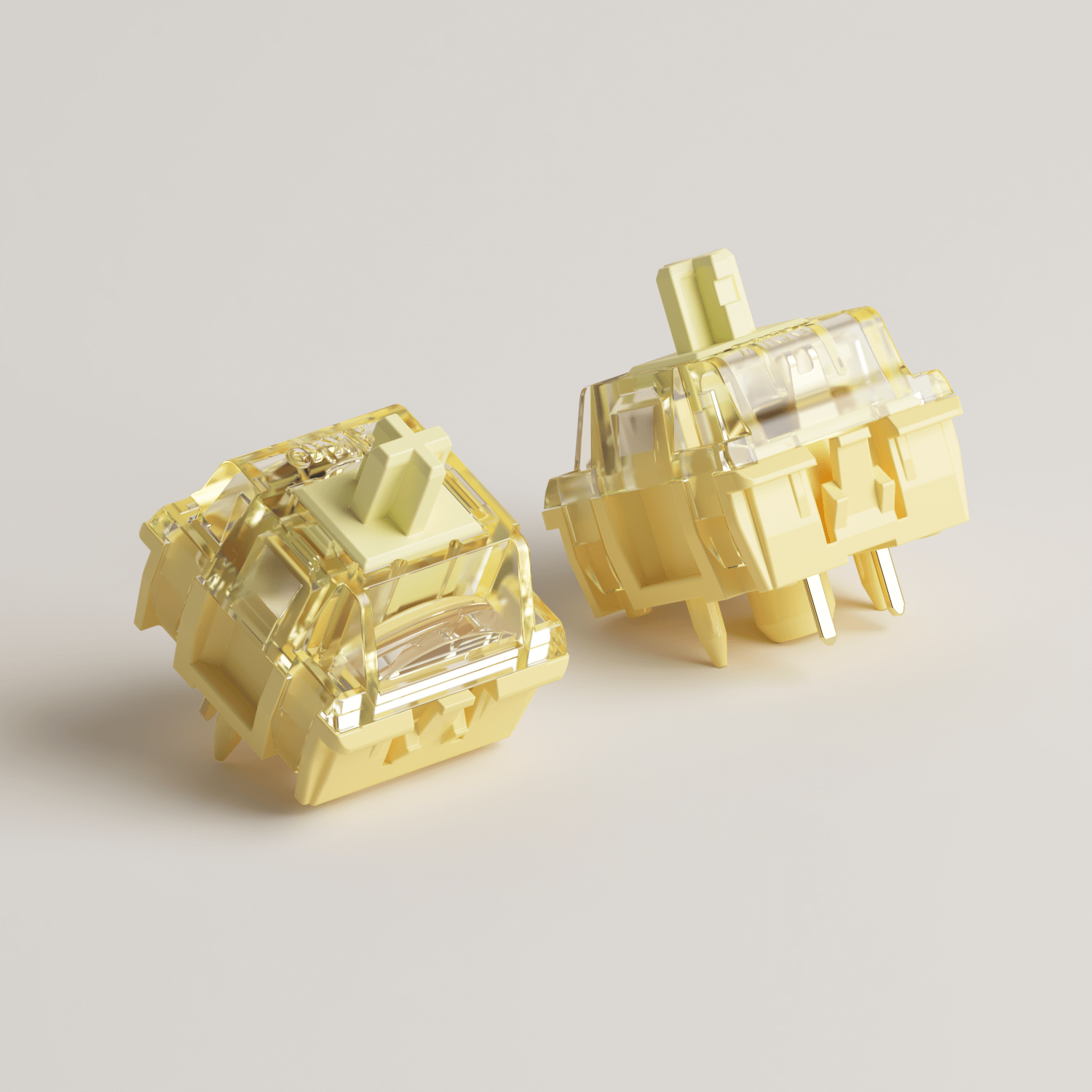 Akko V5 Creamy Yellow Pro Switch Side and LED Details