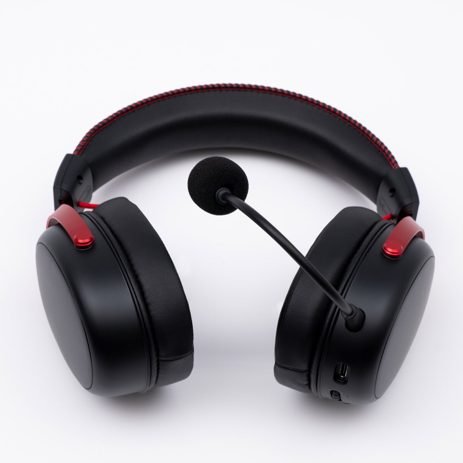 Akko Verge S9 Ultra Gaming Headset Black Red Front Details