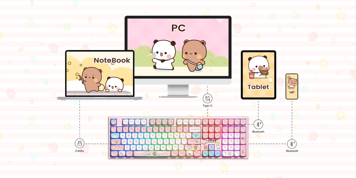 Akko Dudu and Bubu 5108 V5 Mechanical Keyboard Tri-mode