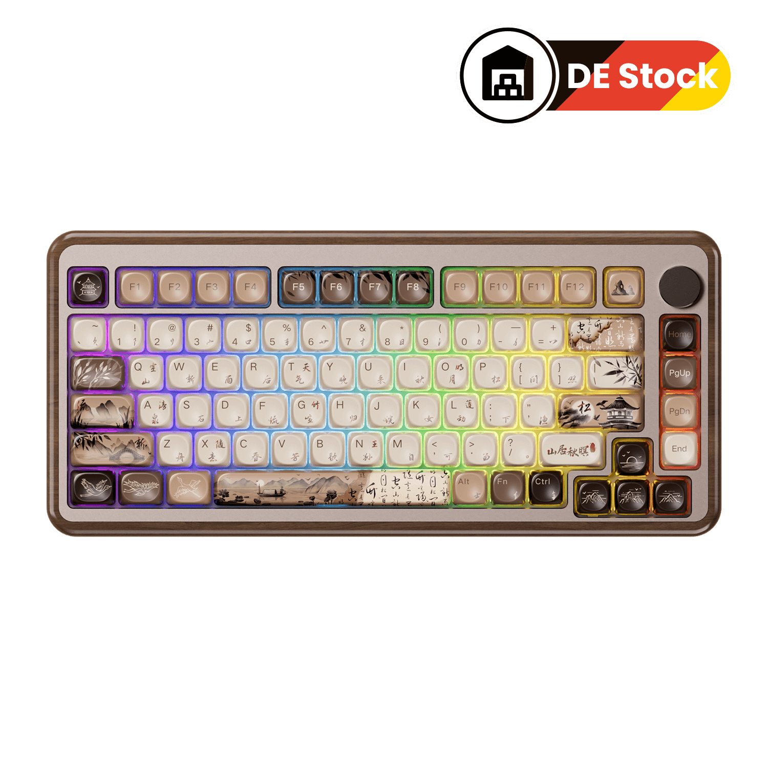 MU02 Mountain Seclusion Wooden Keyboard