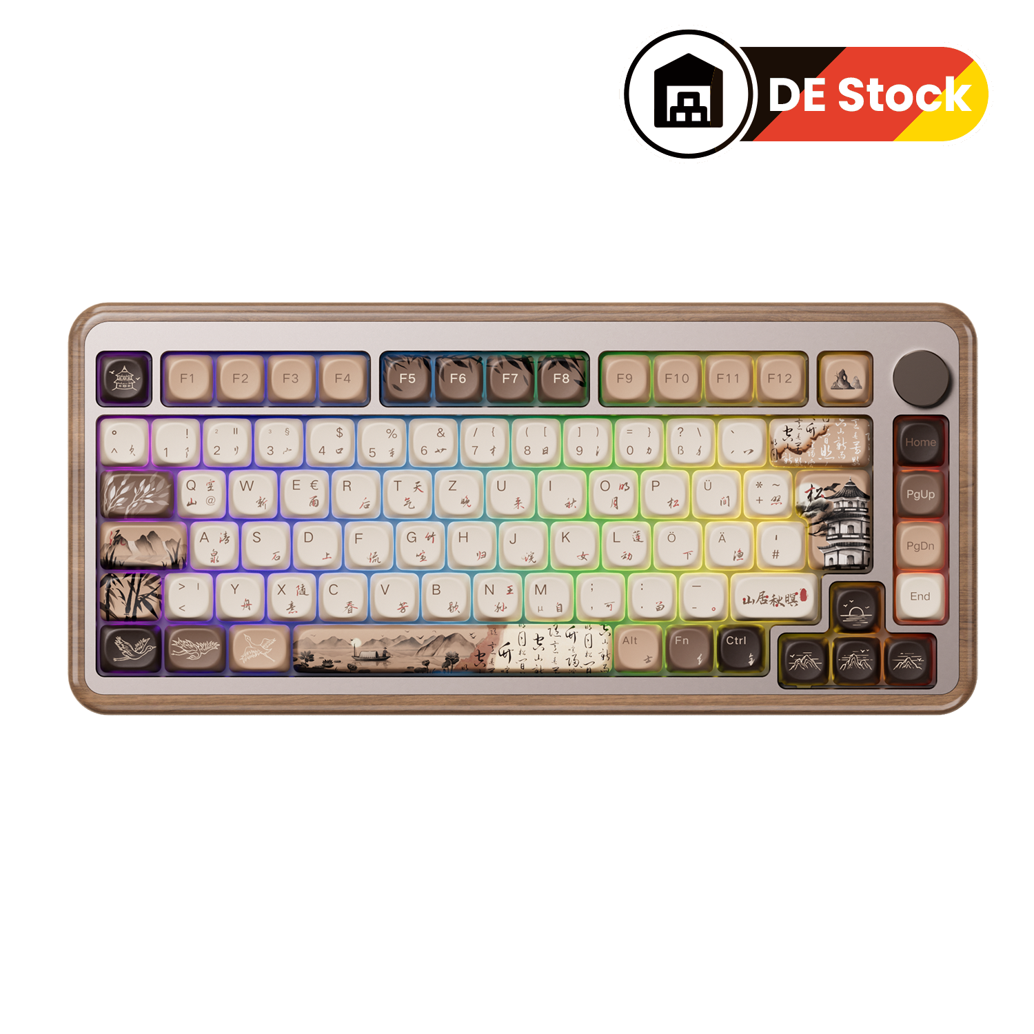 MU02 Mountain Seclusion Wooden Keyboard