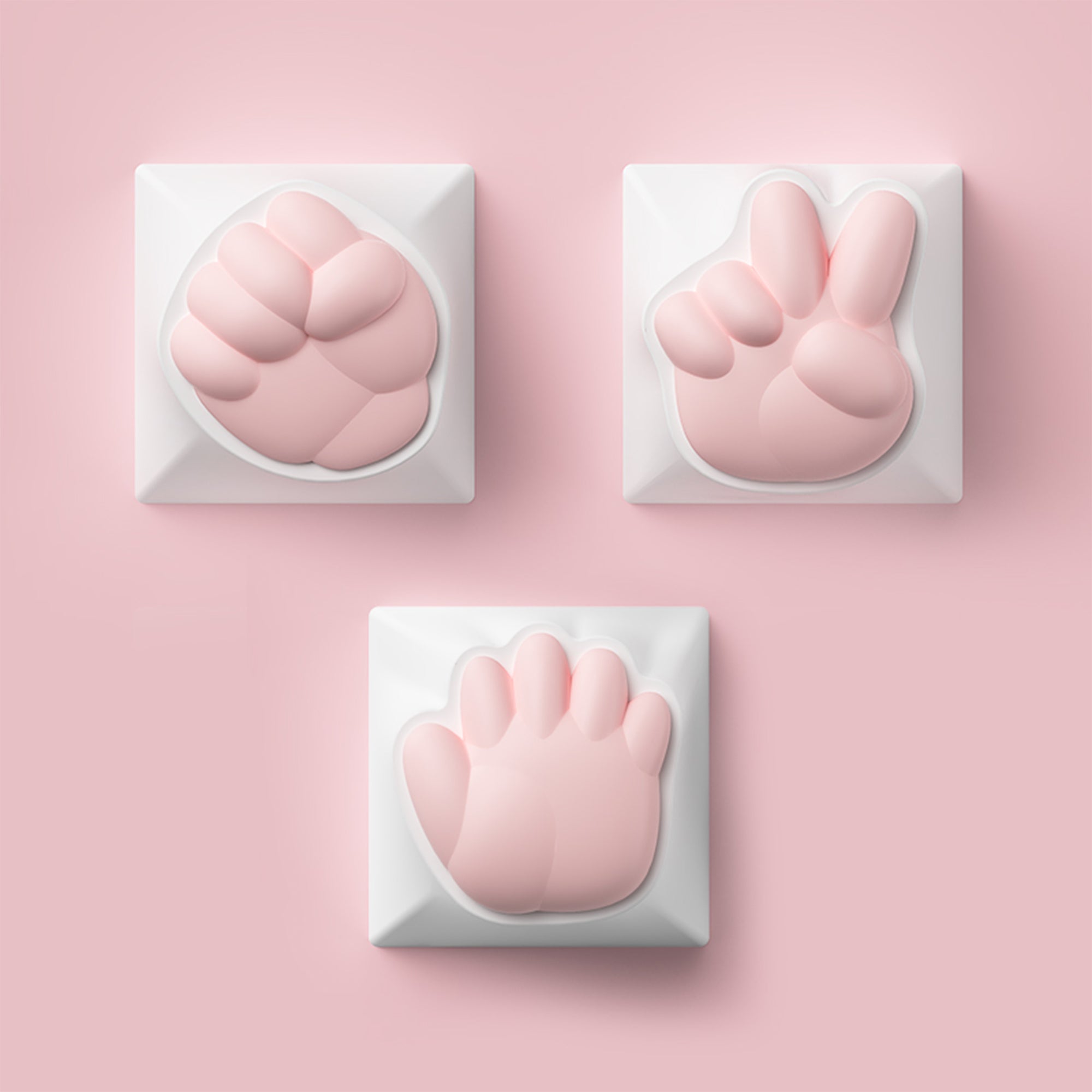 Rock Paper Scissors Artisan Keycaps