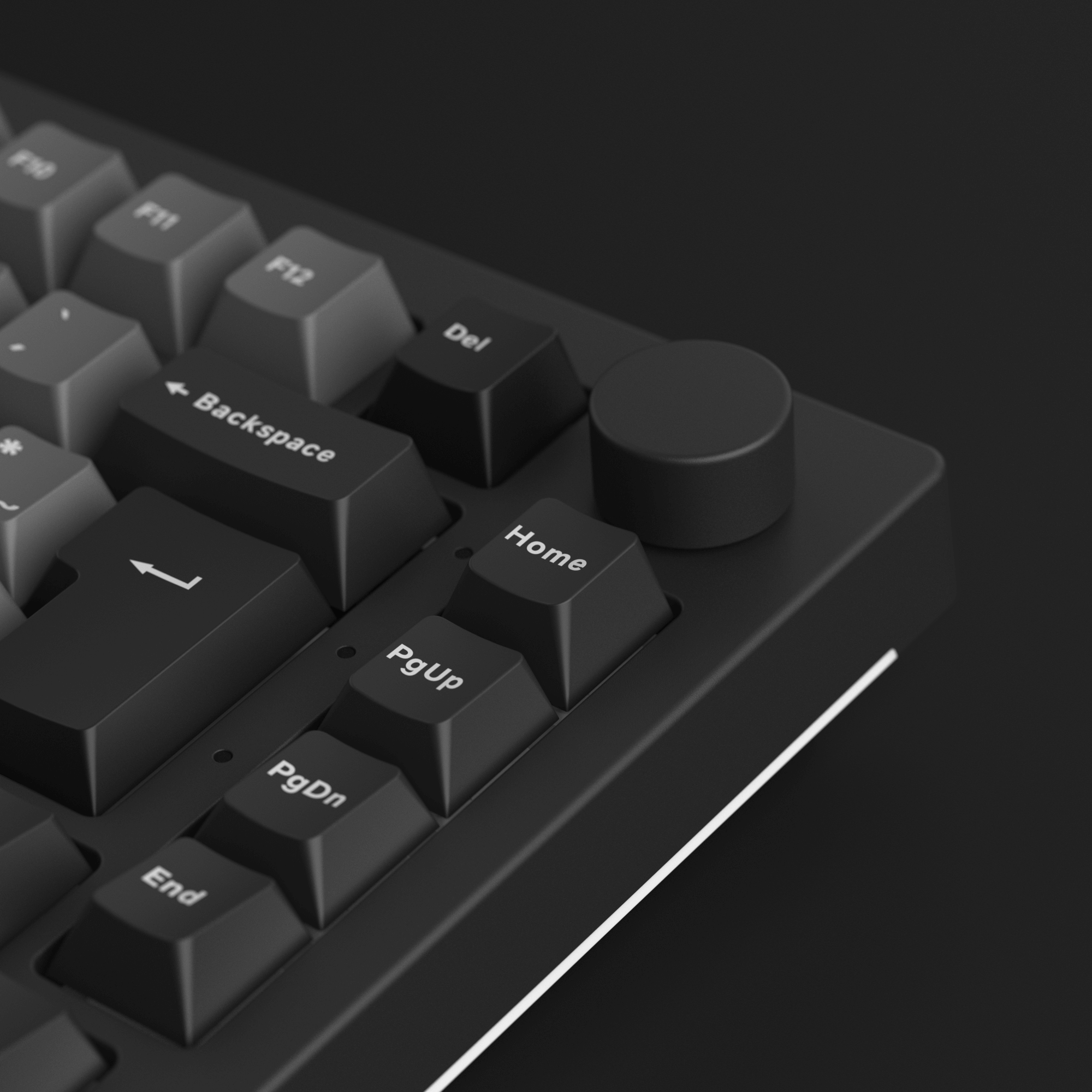 5075B Plus VIA ISO Mechanical Keyboard Black Silver Color Knob Details