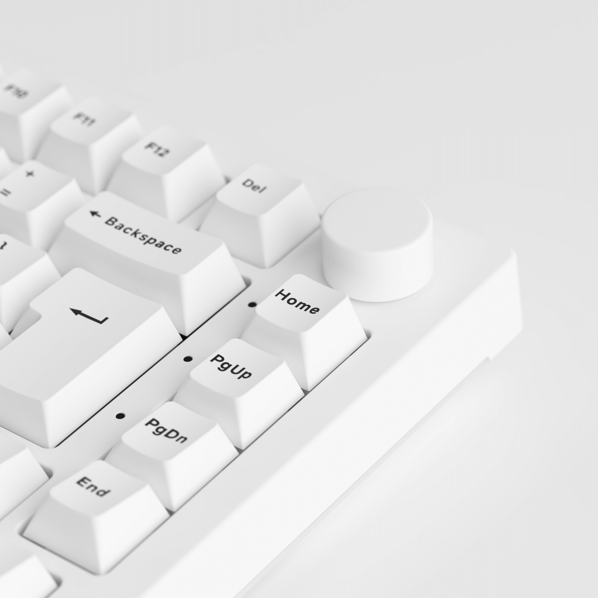 5075B Plus VIA ISO Mechanical Keyboard Black on White Color Knob Details