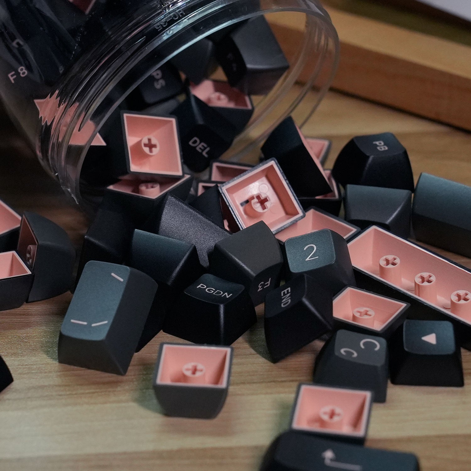 Akko Black Pink Cyrillic Keycap Set (110-key) Details