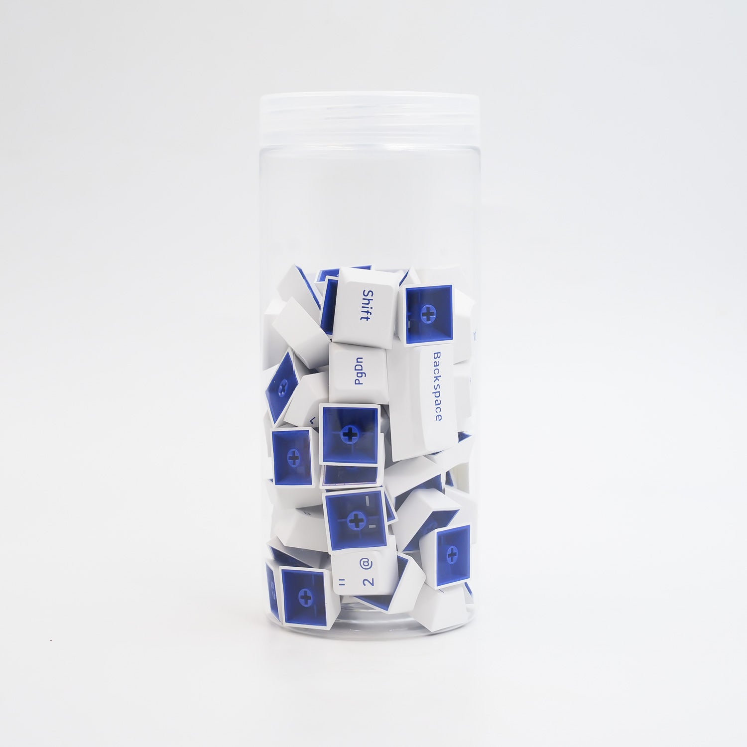 Blue on White ISO Nordic Keycap Set (92-key) in the Jar