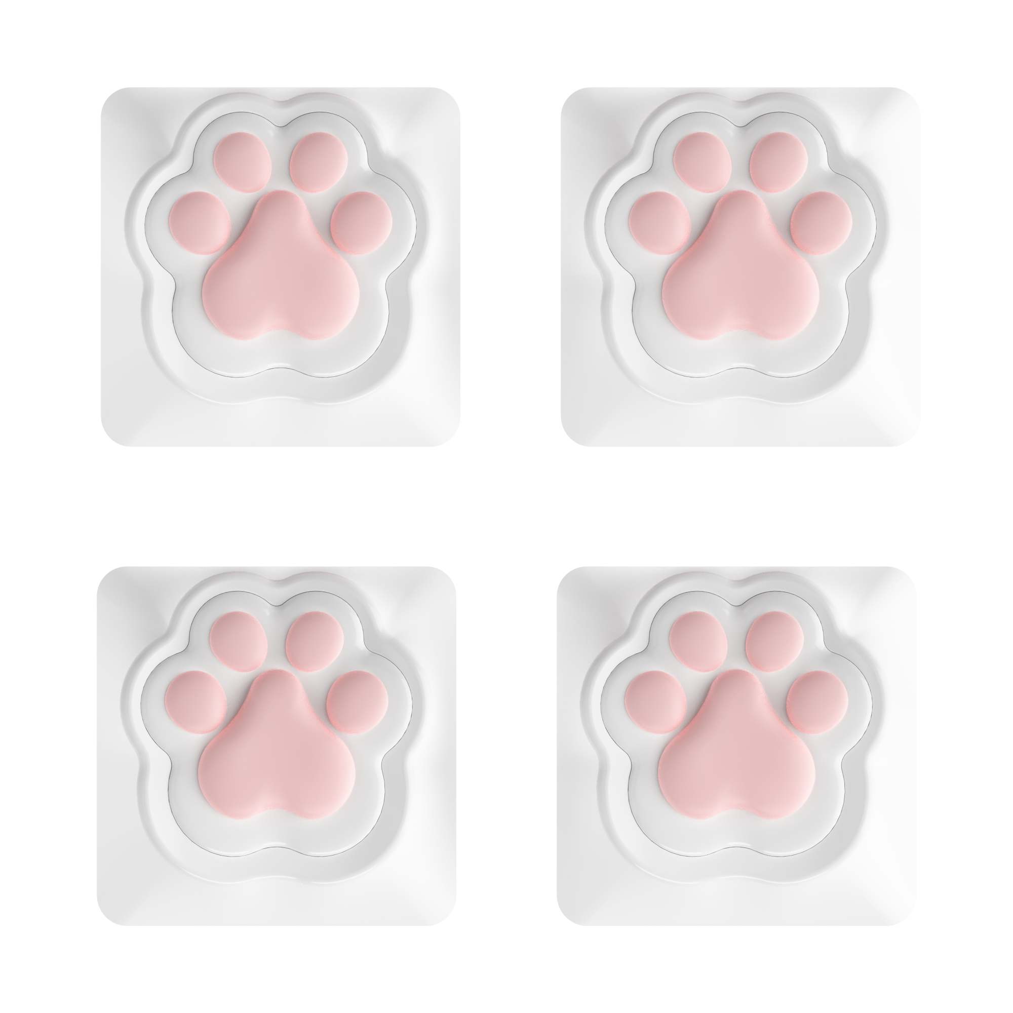 Four Rock Paper Scissors Artisan Keycaps
