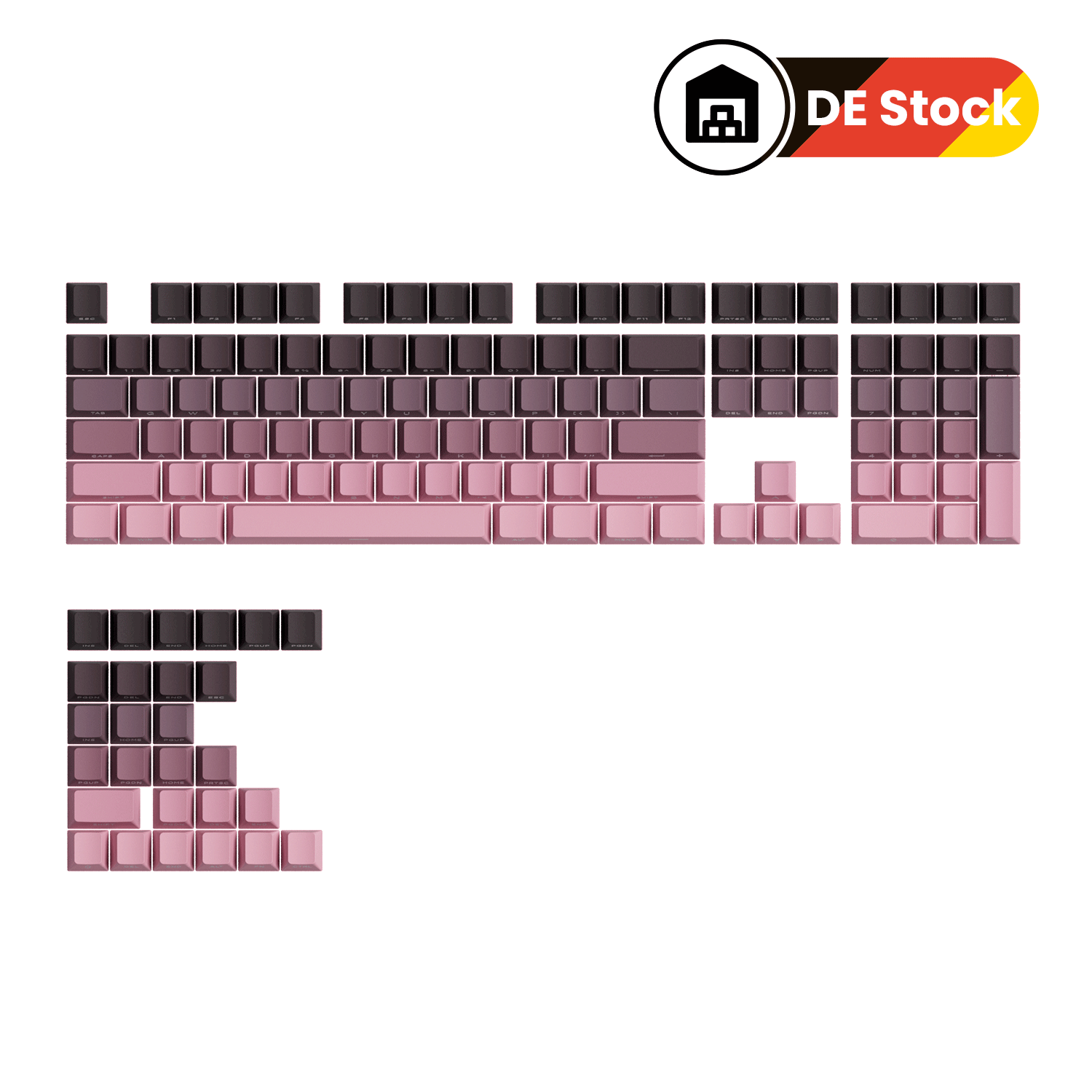 Black & Pink Gradient Keycap Set (135-Key)