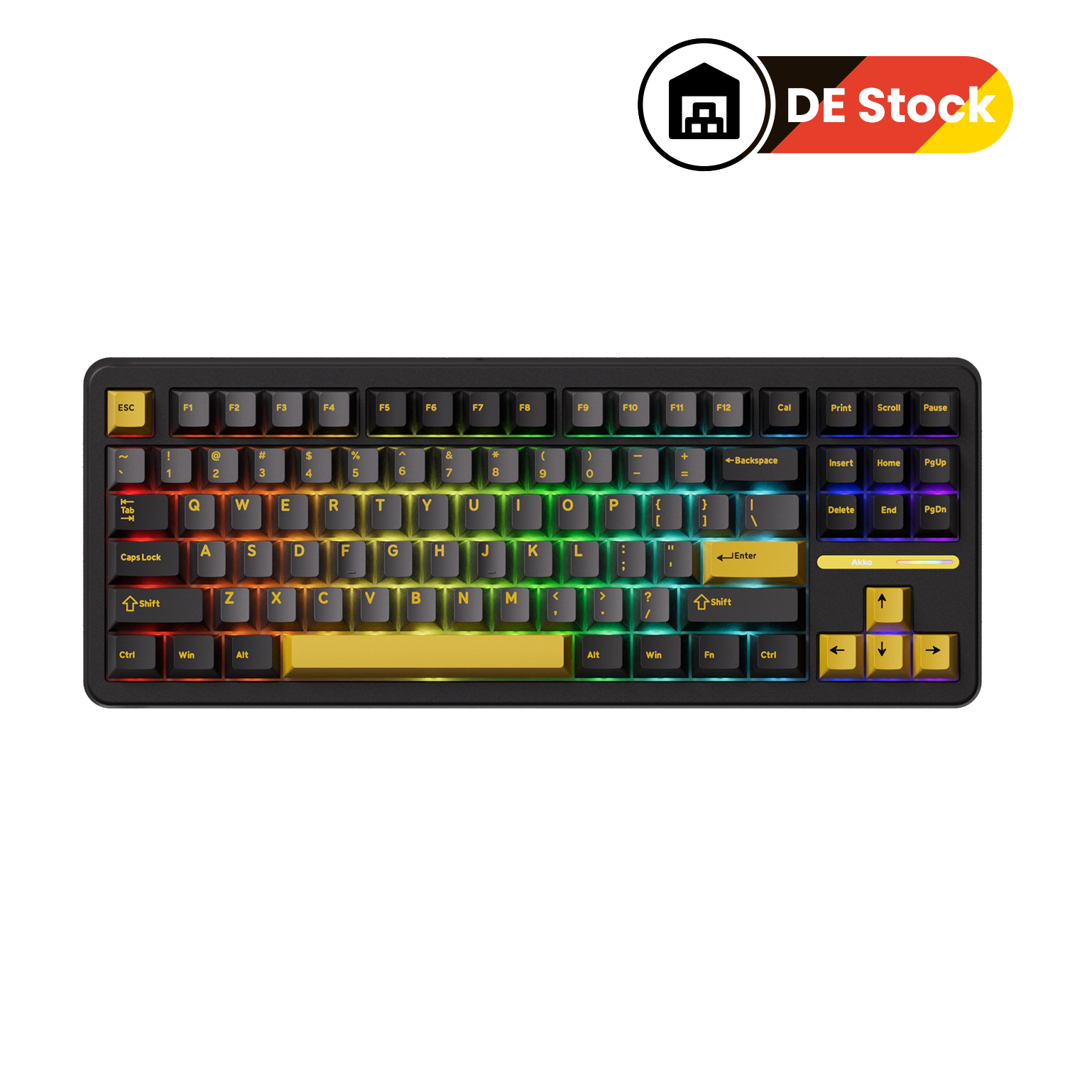 Black & Gold TAC87 Mechanical Keyboard