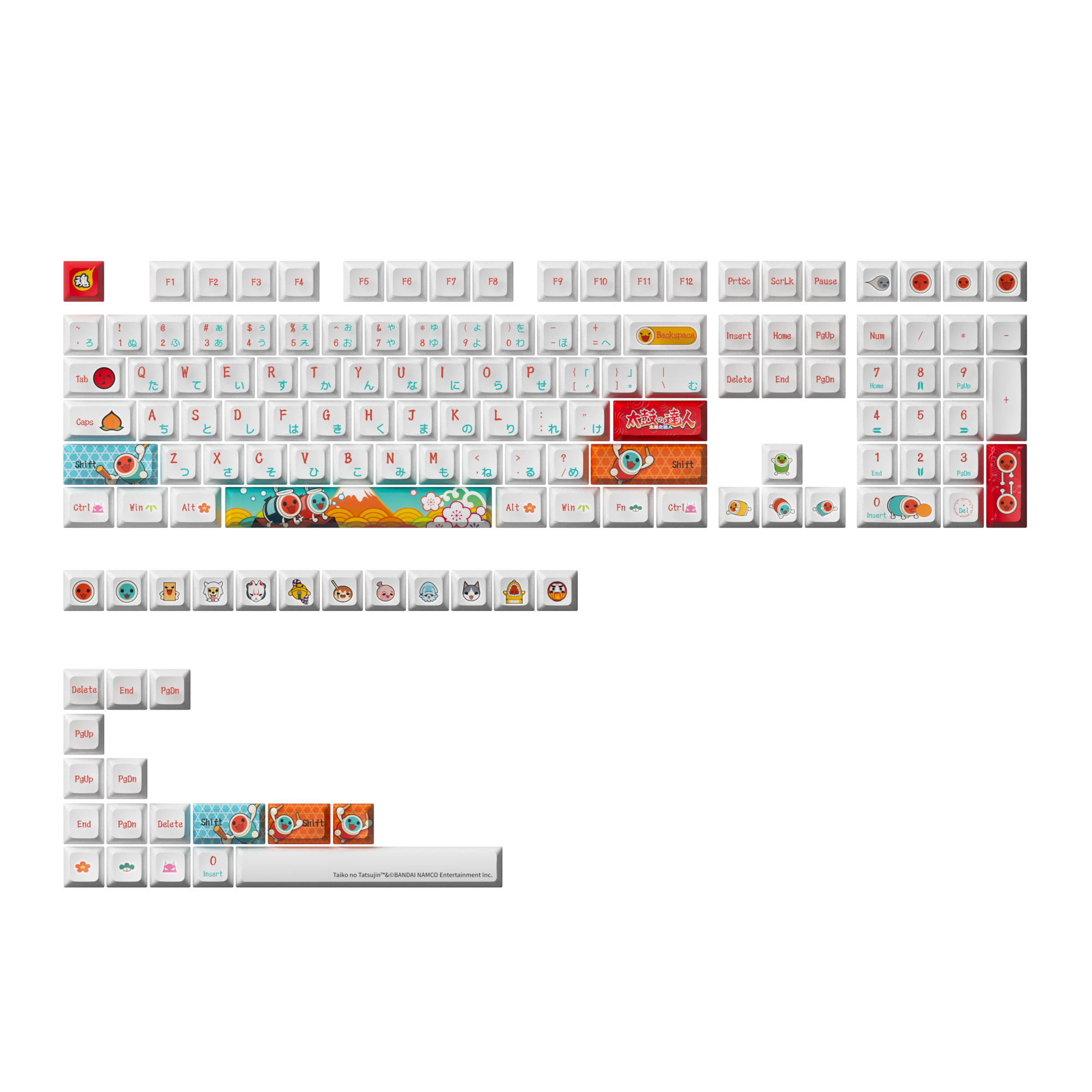 Taiko no Tatsujin Tastenkappen-Set (137 Tasten)