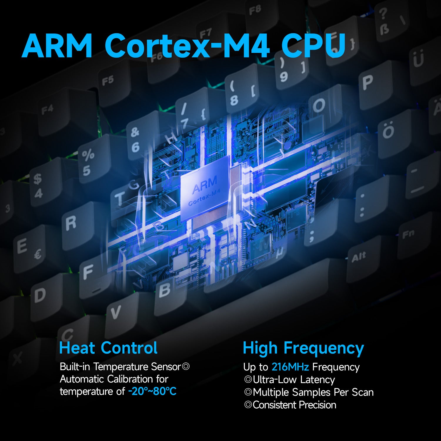 Akko MOD007 V3 HE Black Silver ISO Keyboard CPU