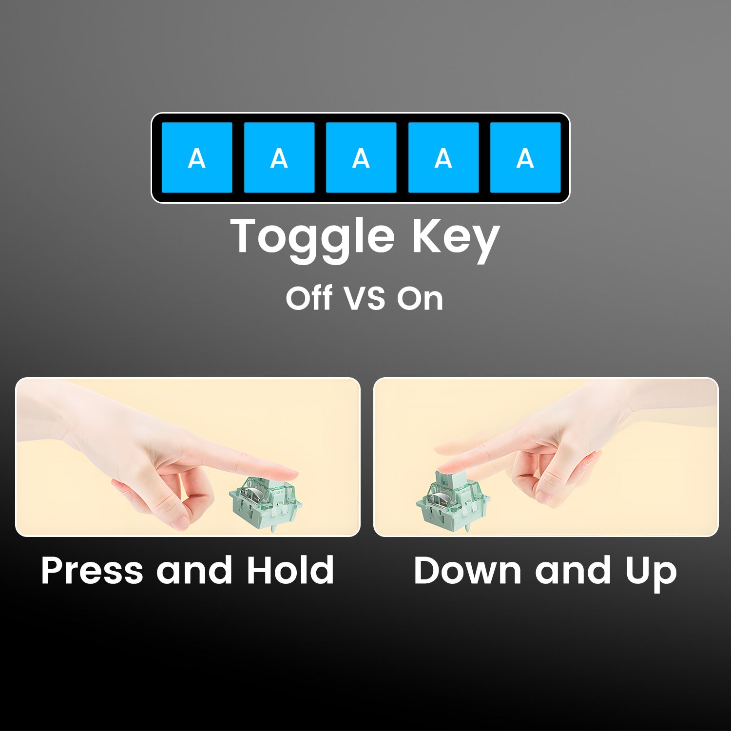 Akko MOD007 V3 HE Black Silver ISO Keyboard Toggle Key