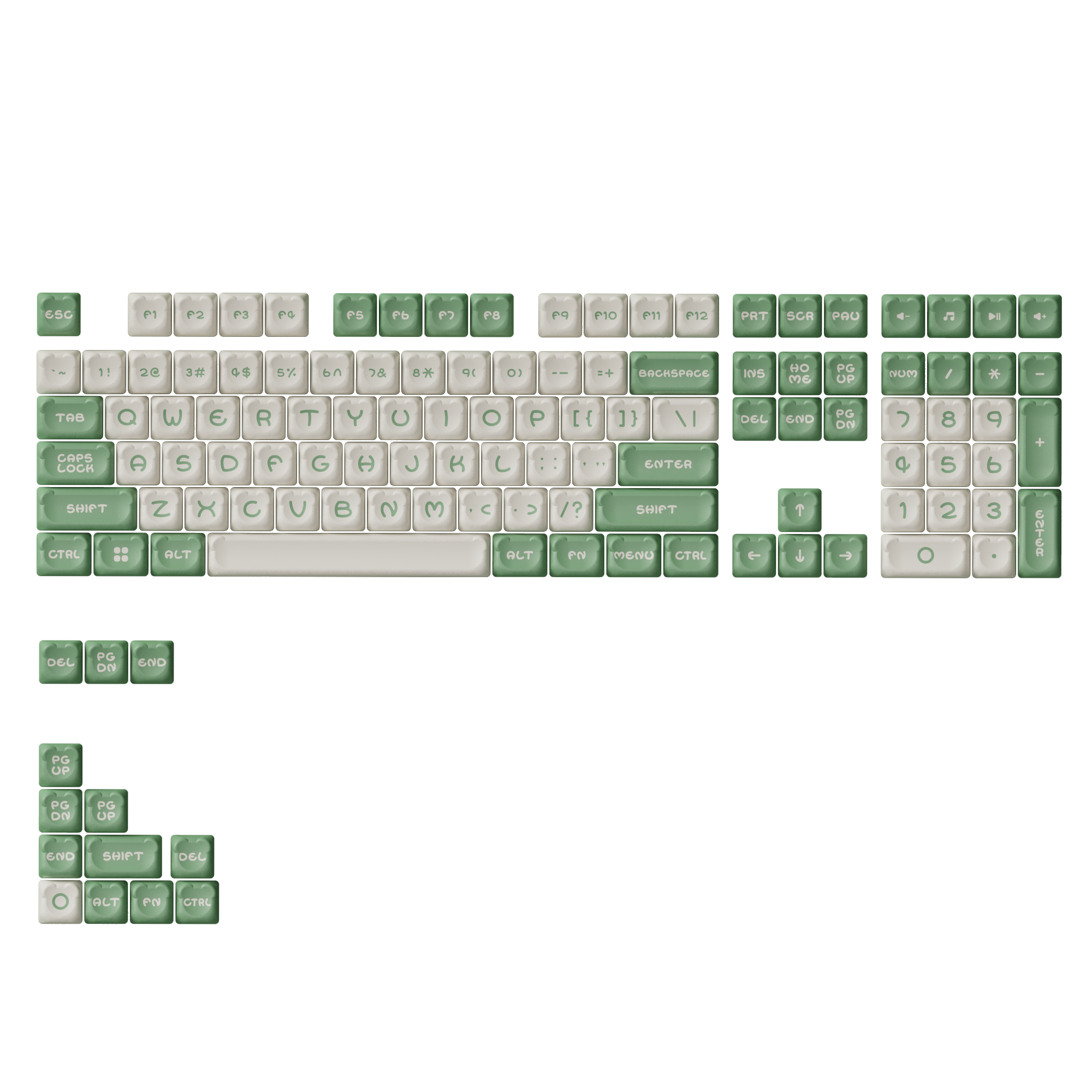 Matcha PBT Keycaps Set | Xda Profile |124 outlets Keys | English (ANSI) /Japanese Layout | mechanical keyboard |60 ,65,75 ,TKL ,100% Keyboard |