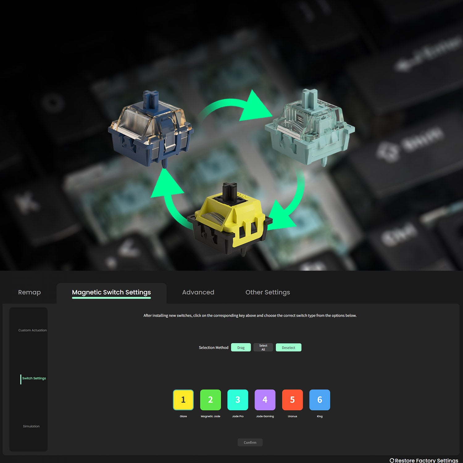 Monsgeek M3 V5 HE Magnetic Keybaord Cross compatible with Mainstream Switches
