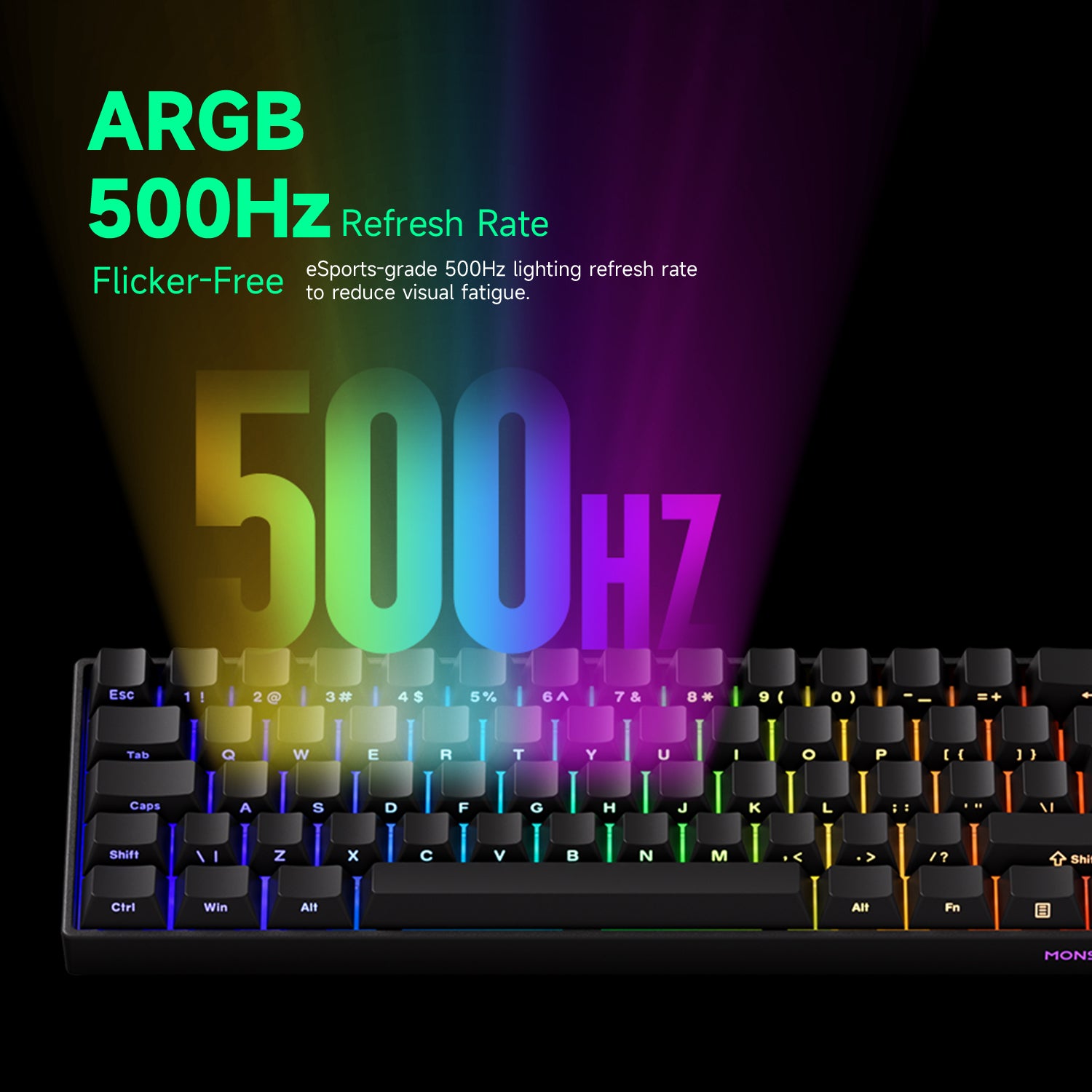 MonsGeek FUN60 PRO ISO HE Magnetic Keyboard ARGB 500HZ Refresh Rate