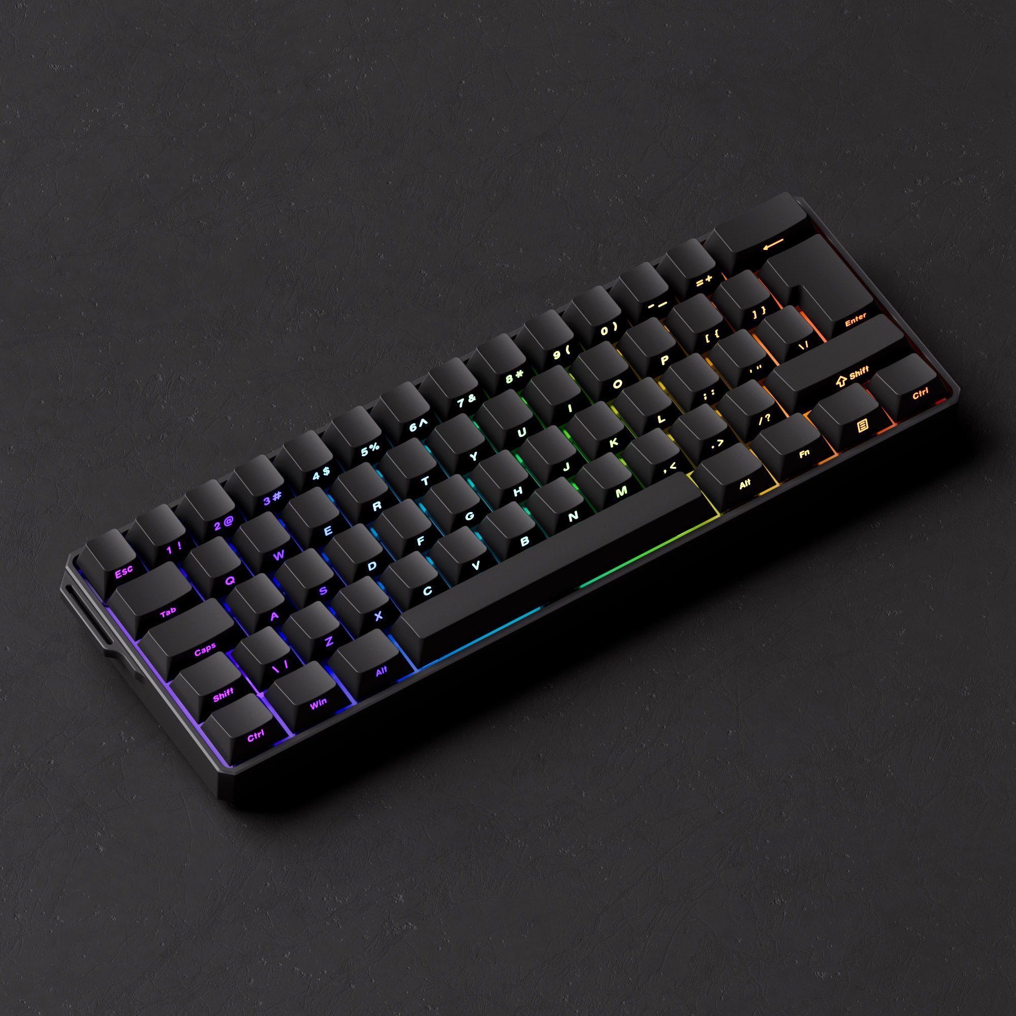 FUN60 Ultra ISO HE Magnetic Keyboard Front Left Side Details
