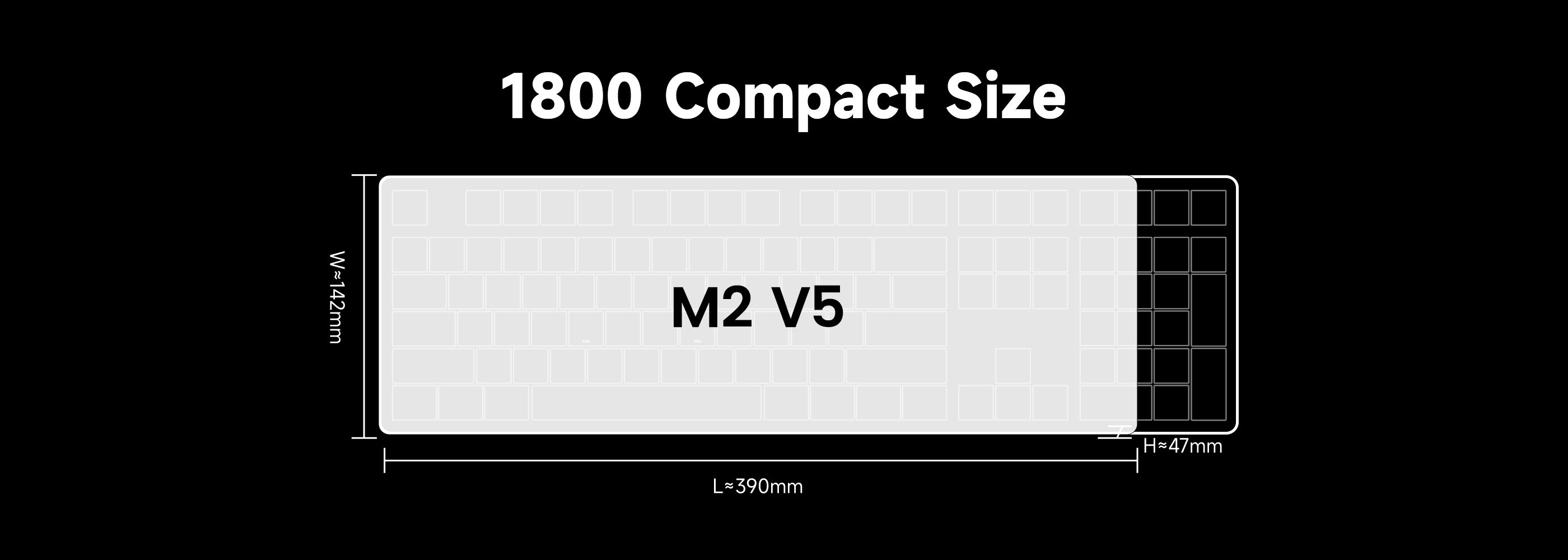 Monsgeek M2 V5 HE Magnetic Keybaord 1800 Compact Size