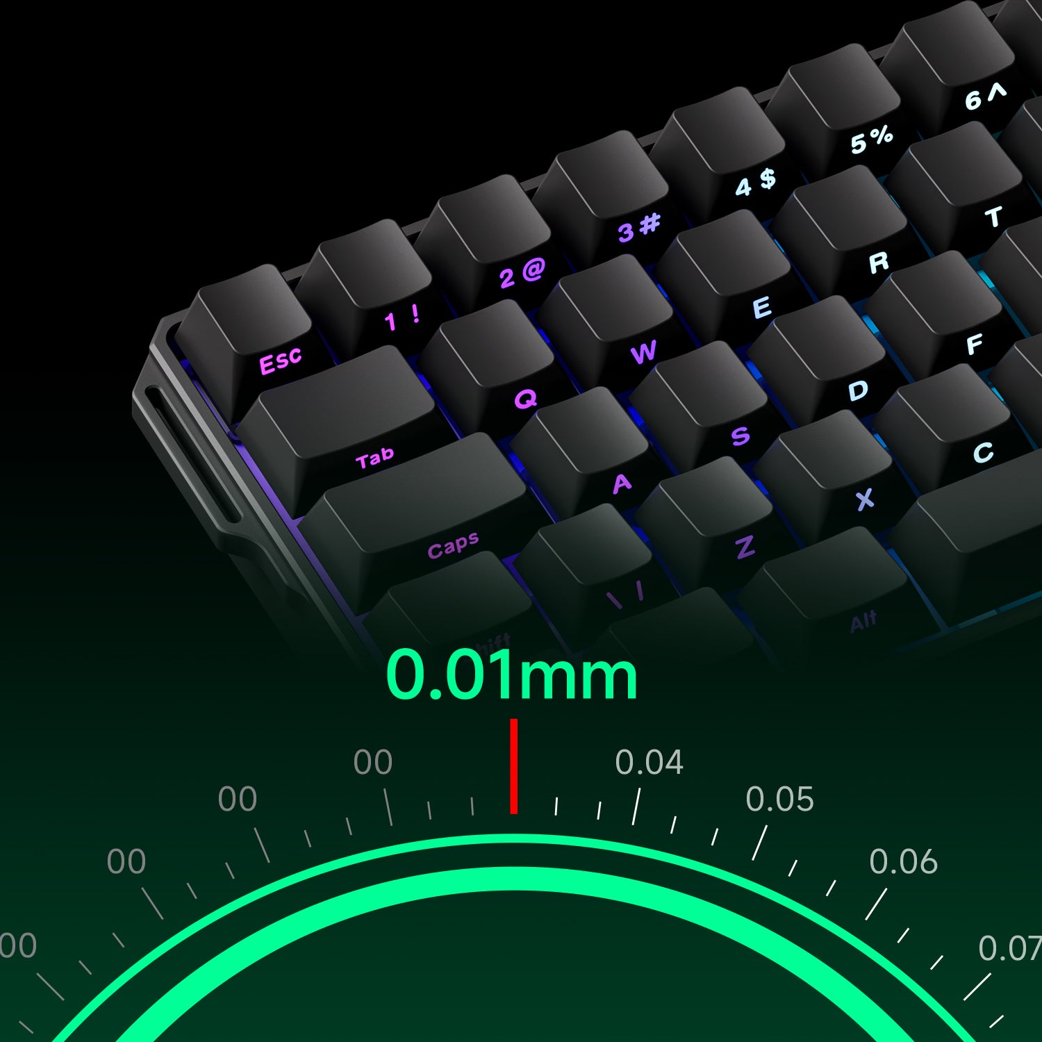 FUN60 Ultra ISO HE Magnetic Keyboard RT0.01mm Feature