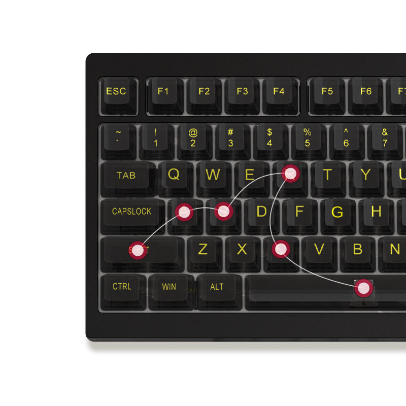 n key rollover of A black MonsGeek M2 QMK keyboard