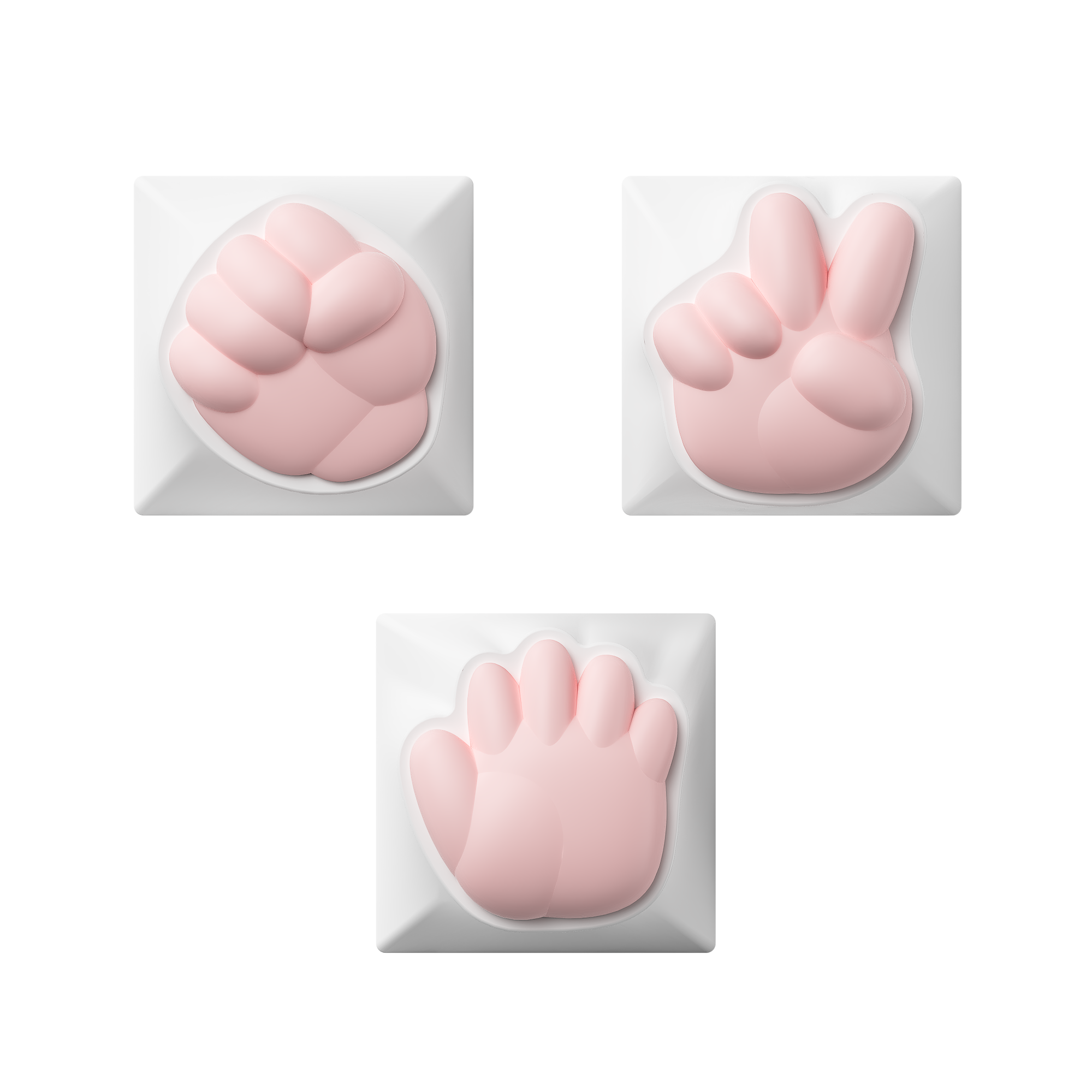 Rock Paper Scissors Artisan Keycaps