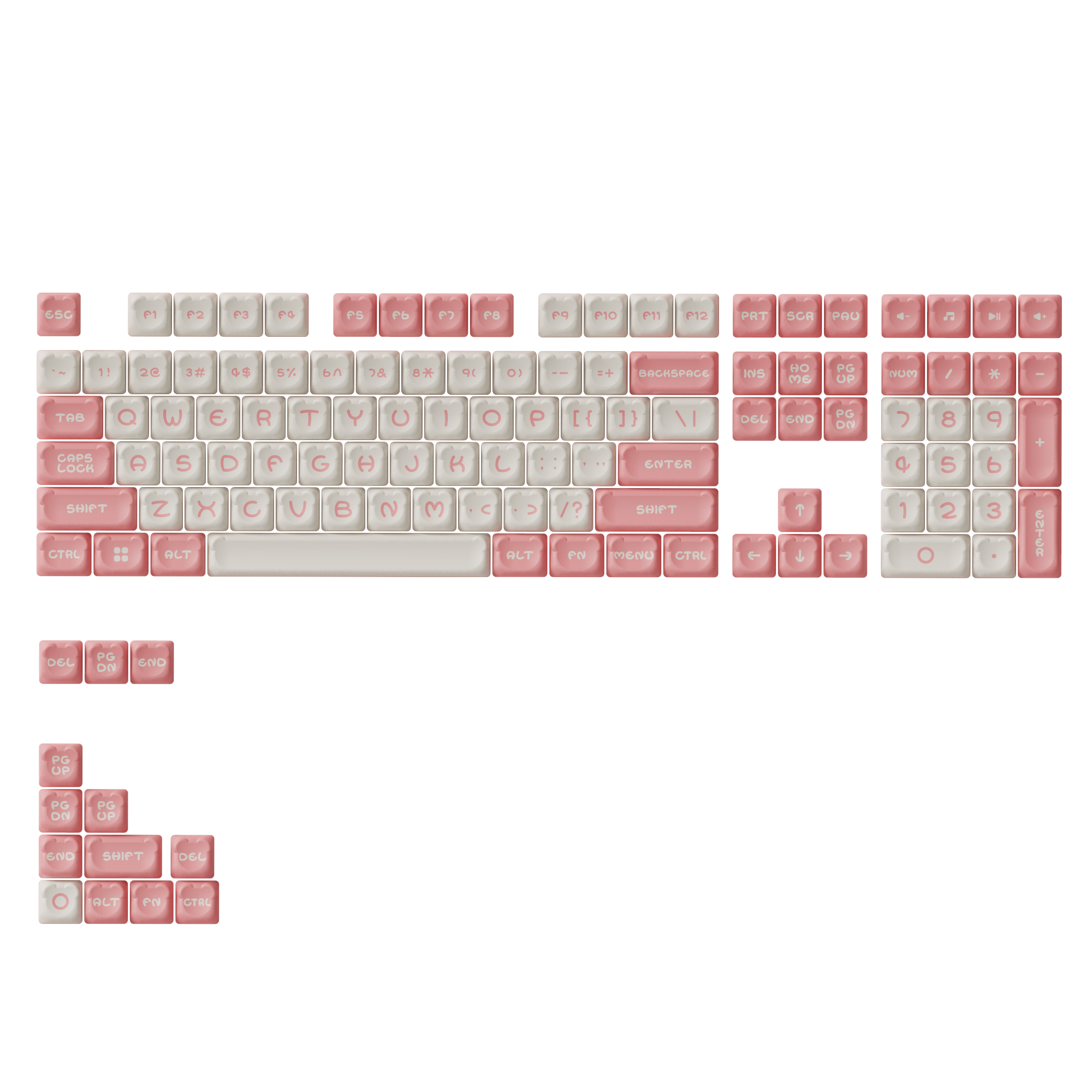 Sakura-Bär-Tastenkappen-Set (122 Tasten)