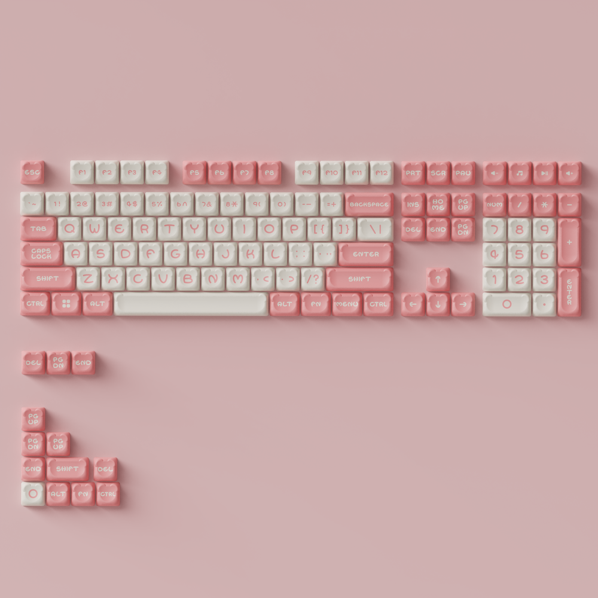 Sakura-Bär-Tastenkappen-Set (122 Tasten)