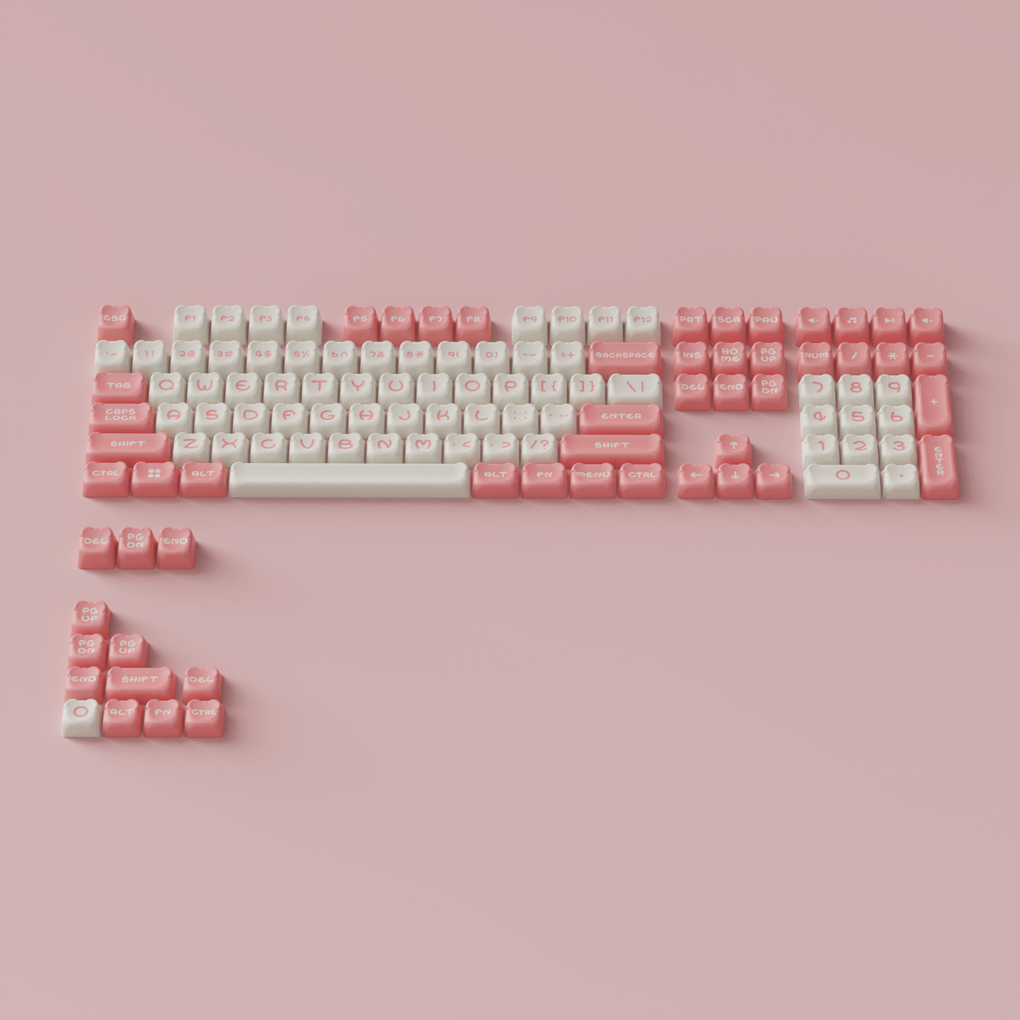 Sakura-Bär-Tastenkappen-Set (122 Tasten)