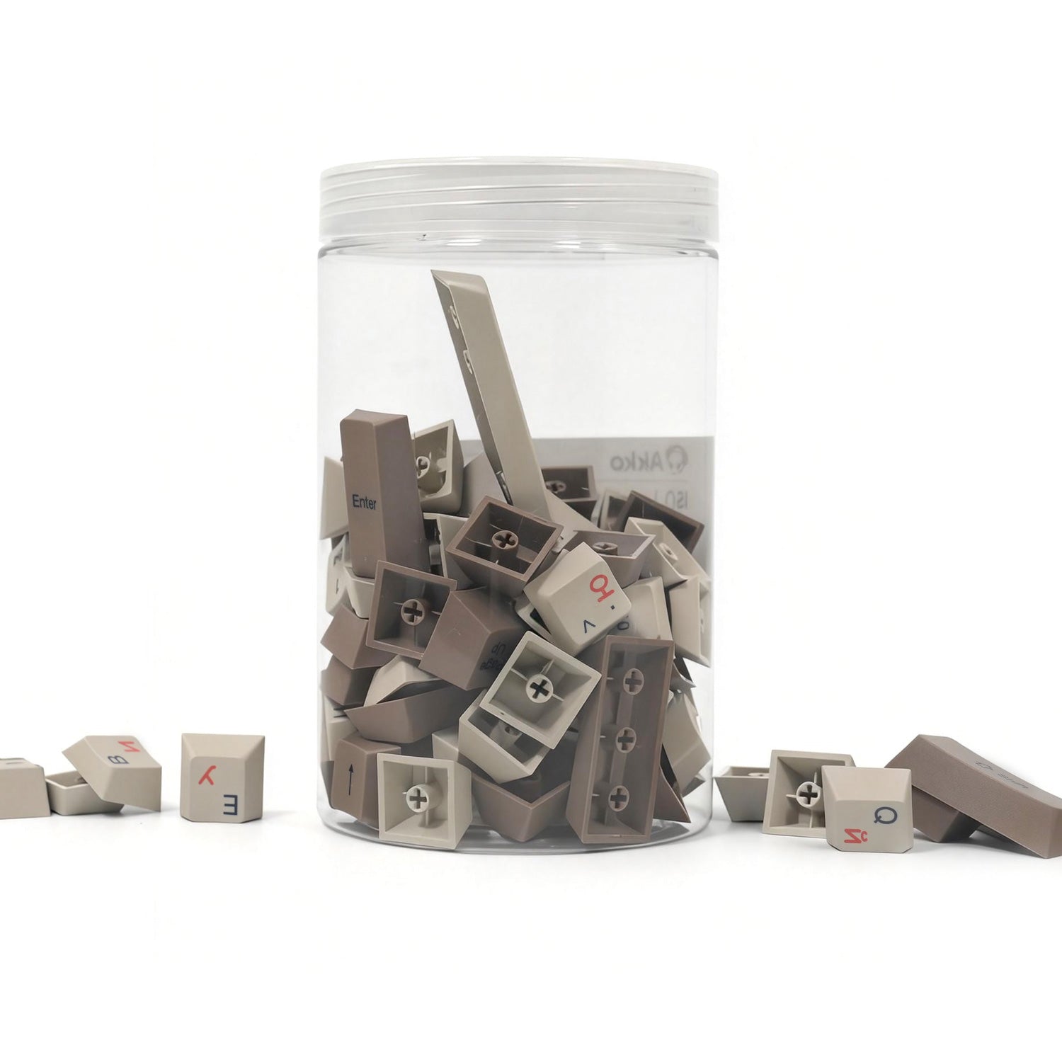 Akko Steam Engine Cyrillic Keycap Set (108-key) Jar Packaging