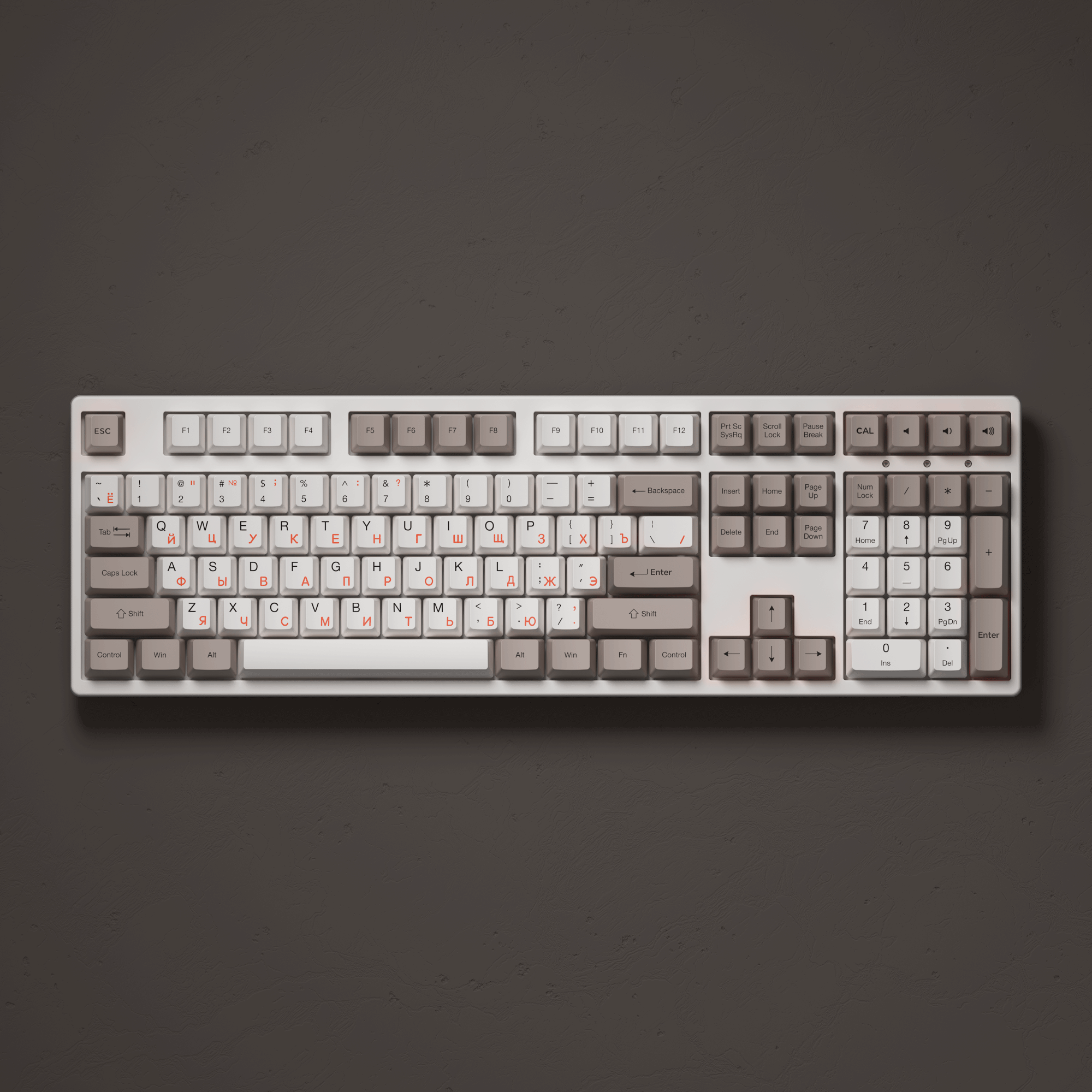 Akko Steam Engine Cyrillic Keycap Set (108-key) Install on the Keyboard