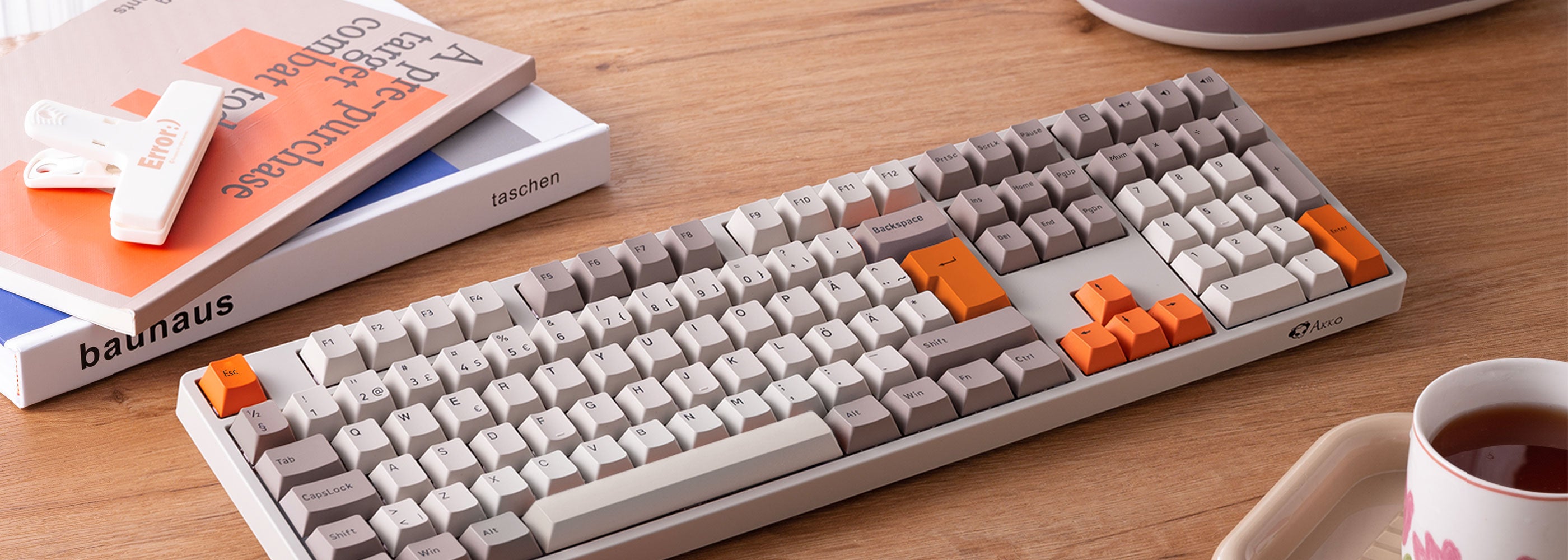 Steam Engine ISO Nordic Keycap Set (109-key) install on the keyboard