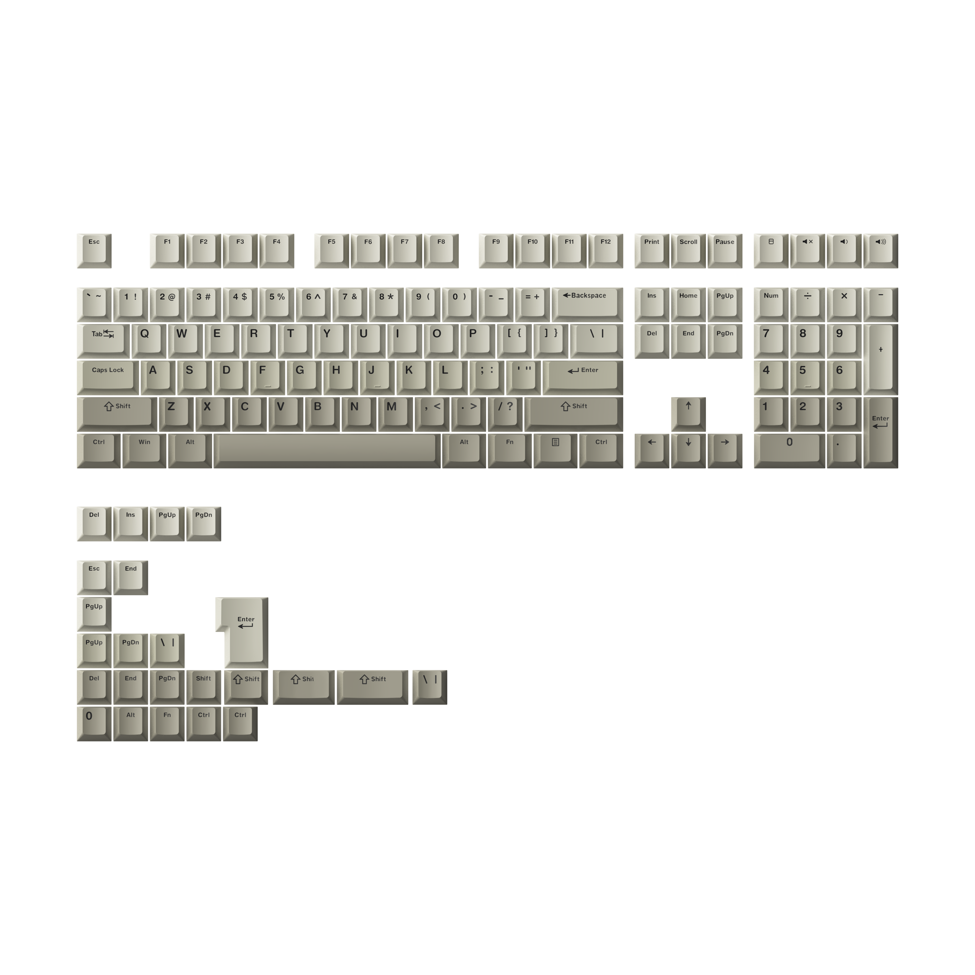 Warm Gray Keycap Set