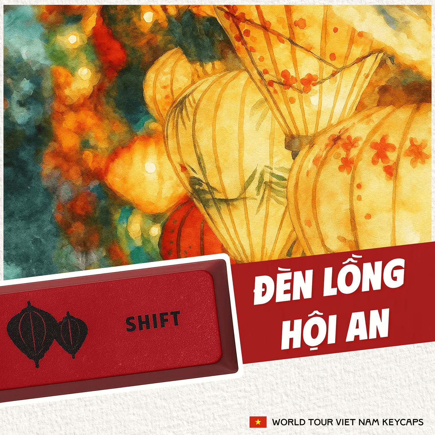 Akko 5075B Plus World Tour Vietnam Mechanical Keyboard Shift Keys