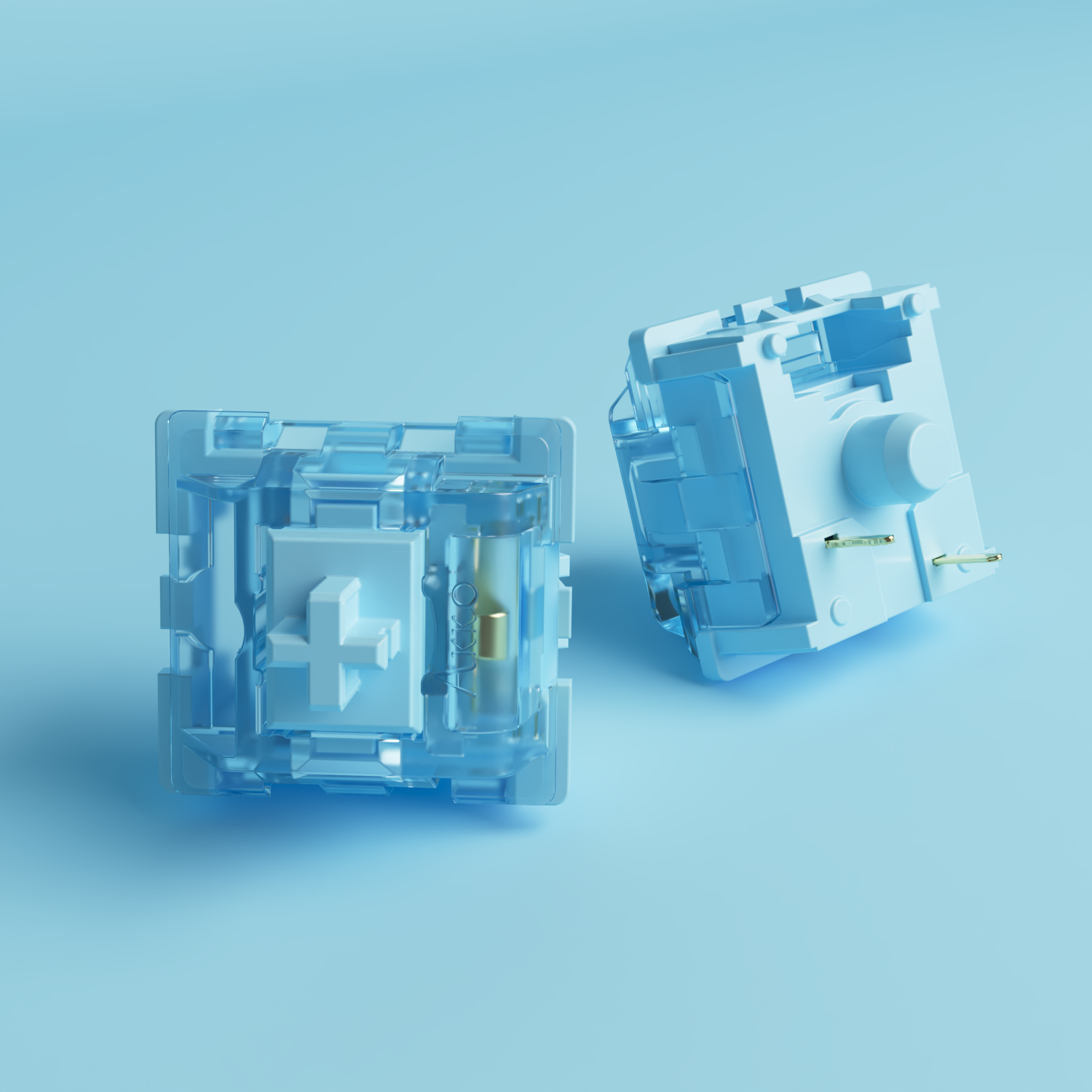 V3 Cremeblauer Schalter (45 Stück)