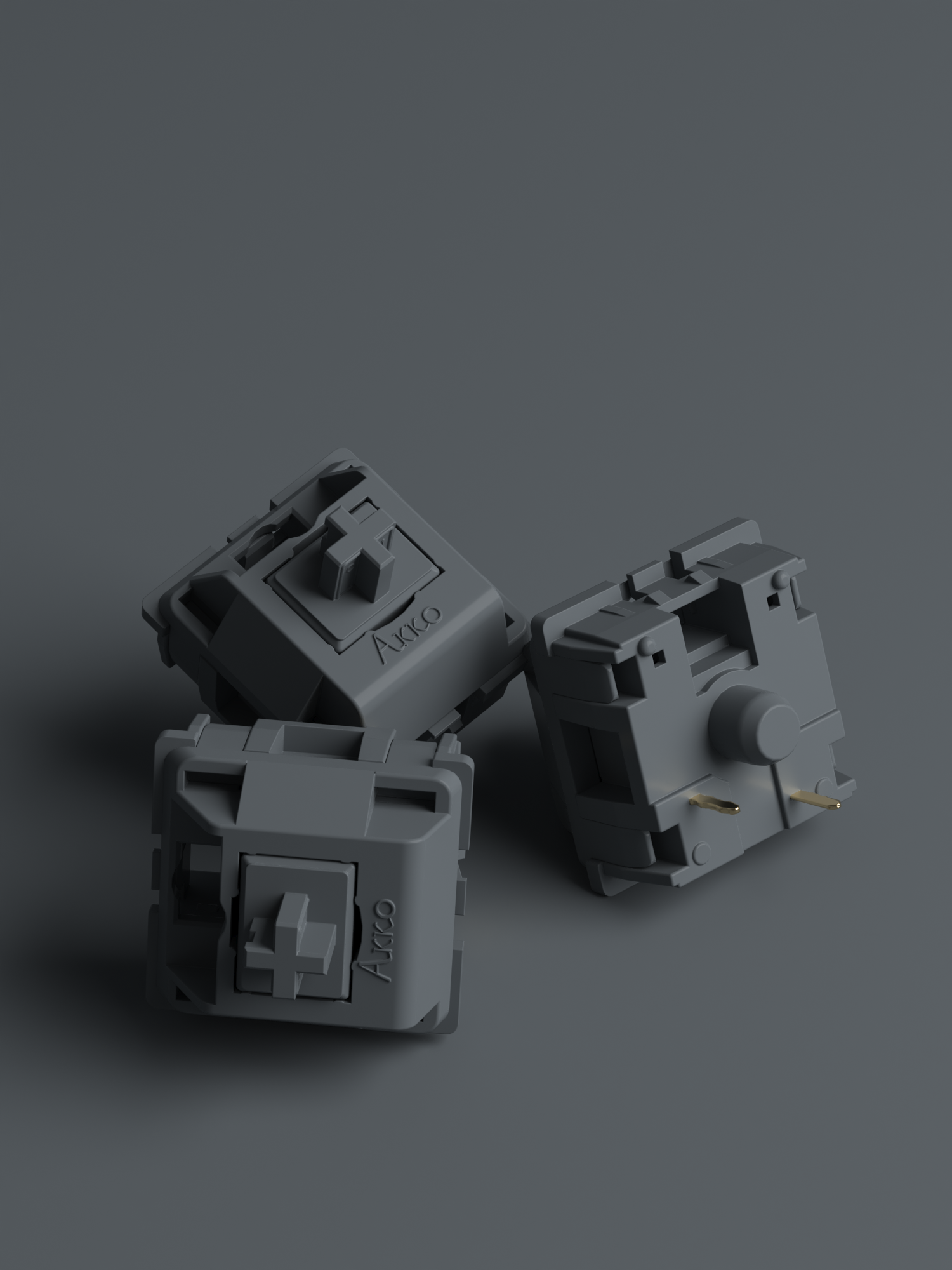 Akko POM Silberschalter (45 Stück)