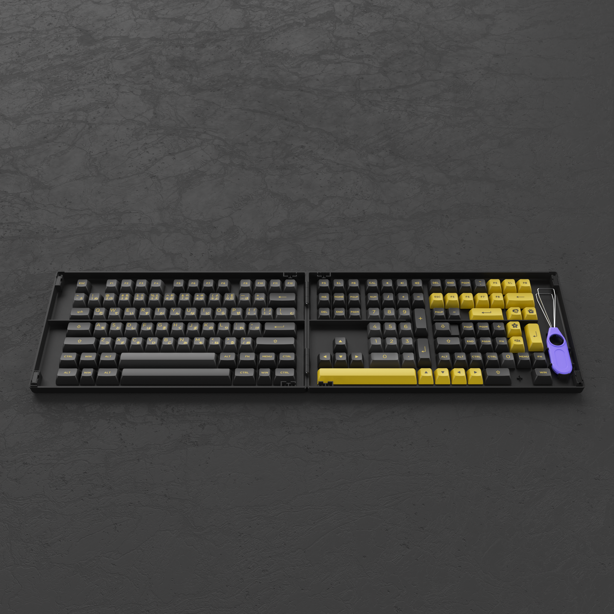 Black & Gold Keycap-Set Hiragana Version(158-Key)